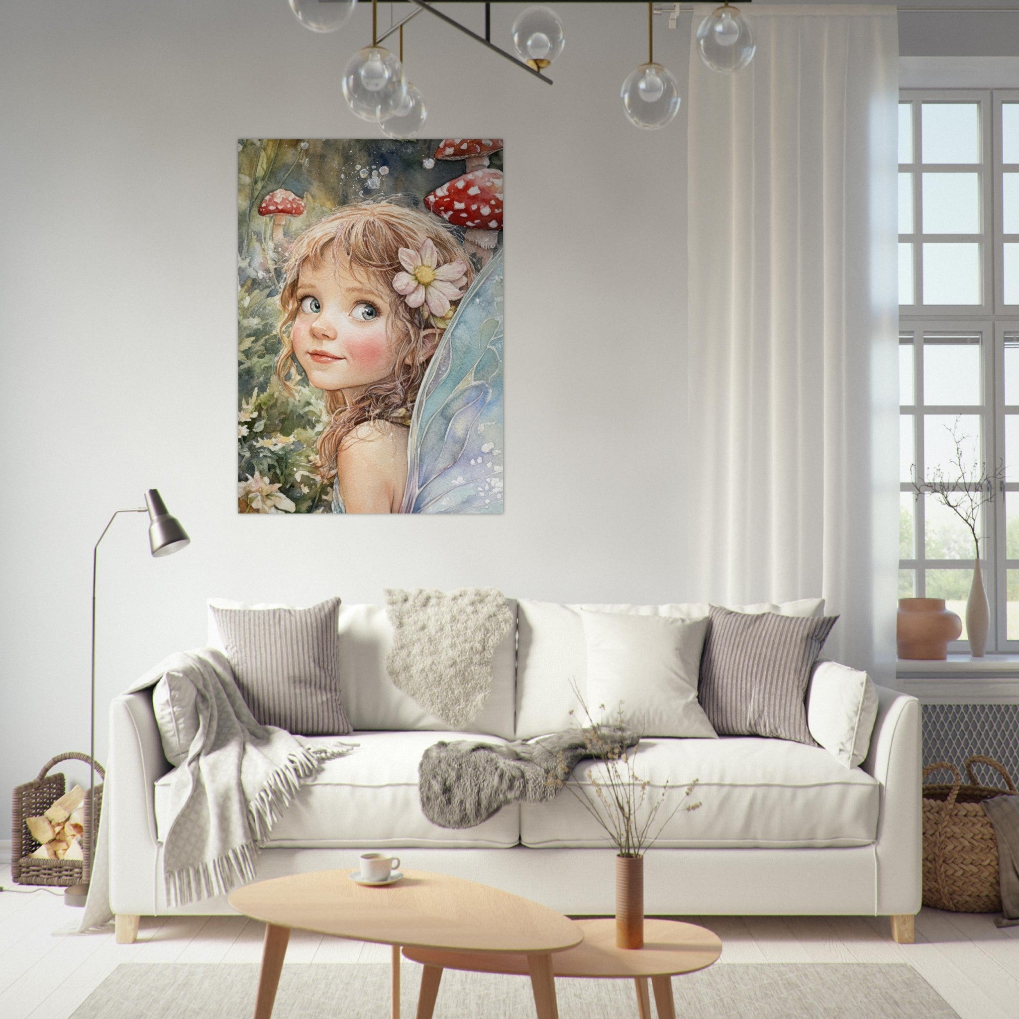 Fine Art Poster Portrait - Watercolor Faerie Glade Watercolor Over - the - Thou 3 - Shop Ai Art WebShop - Digital Art online Store