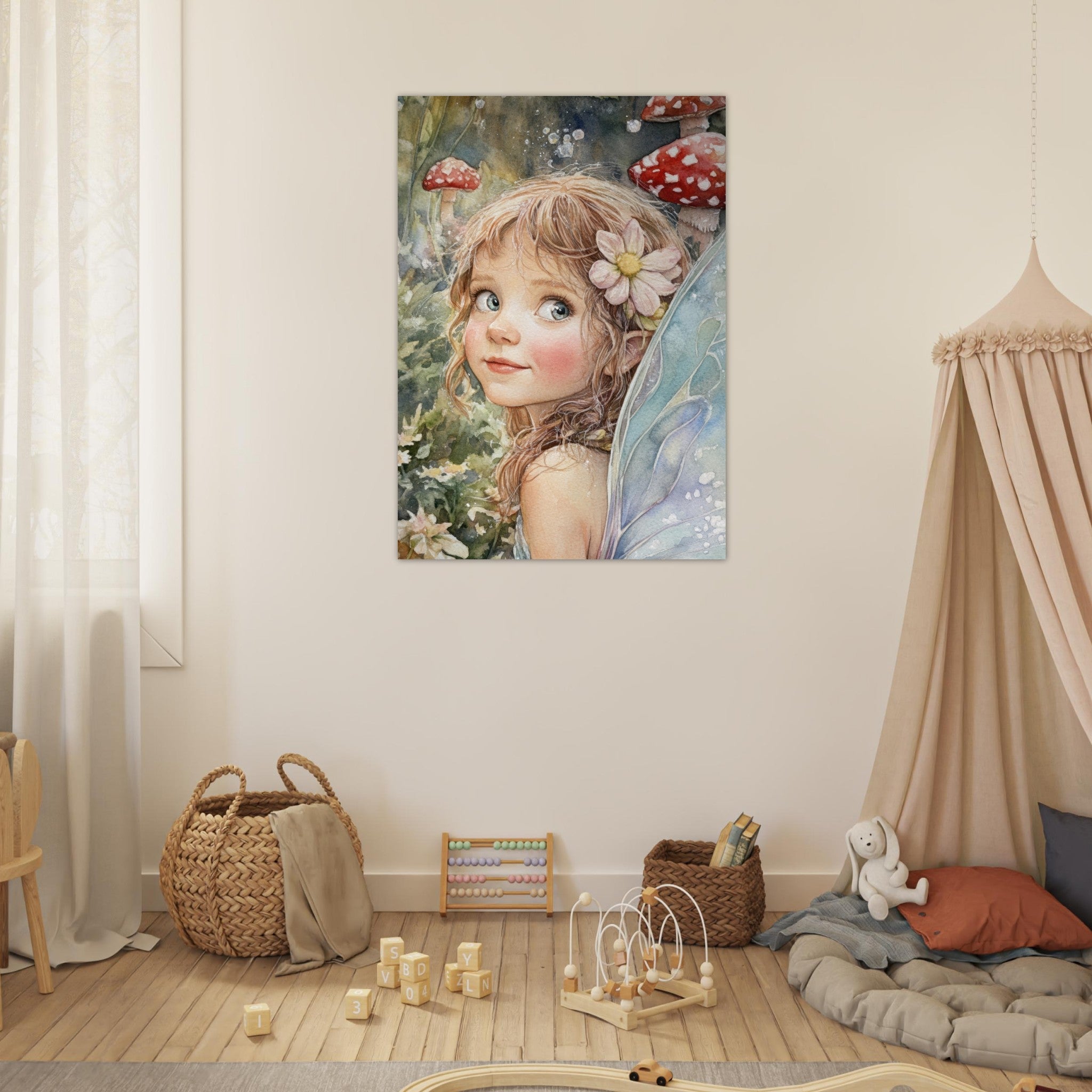 Fine Art Poster Portrait - Watercolor Faerie Glade Watercolor Over - the - Thou 3 - Shop Ai Art WebShop - Digital Art online Store