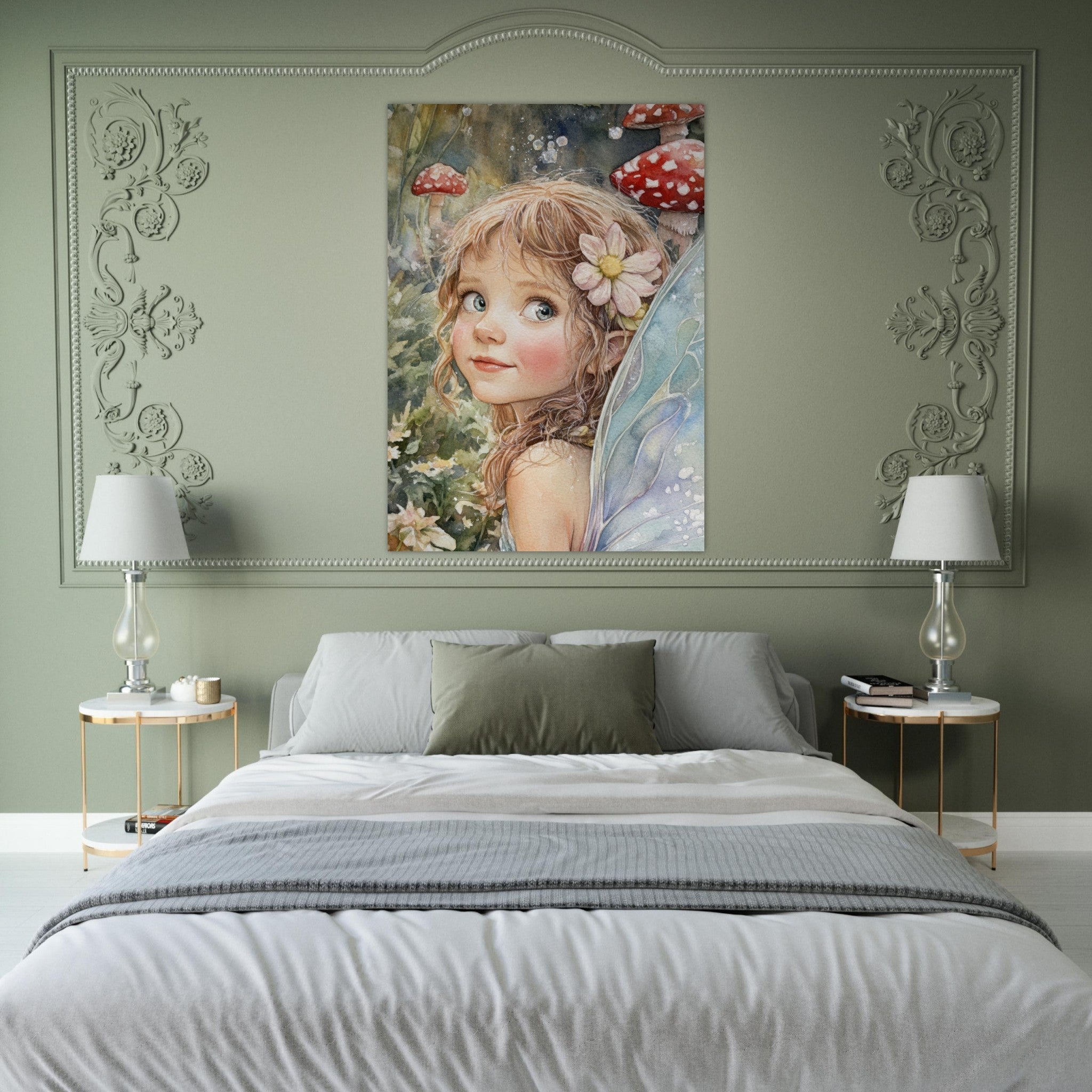 Fine Art Poster Portrait - Watercolor Faerie Glade Watercolor Over - the - Thou 3 - Shop Ai Art WebShop - Digital Art online Store