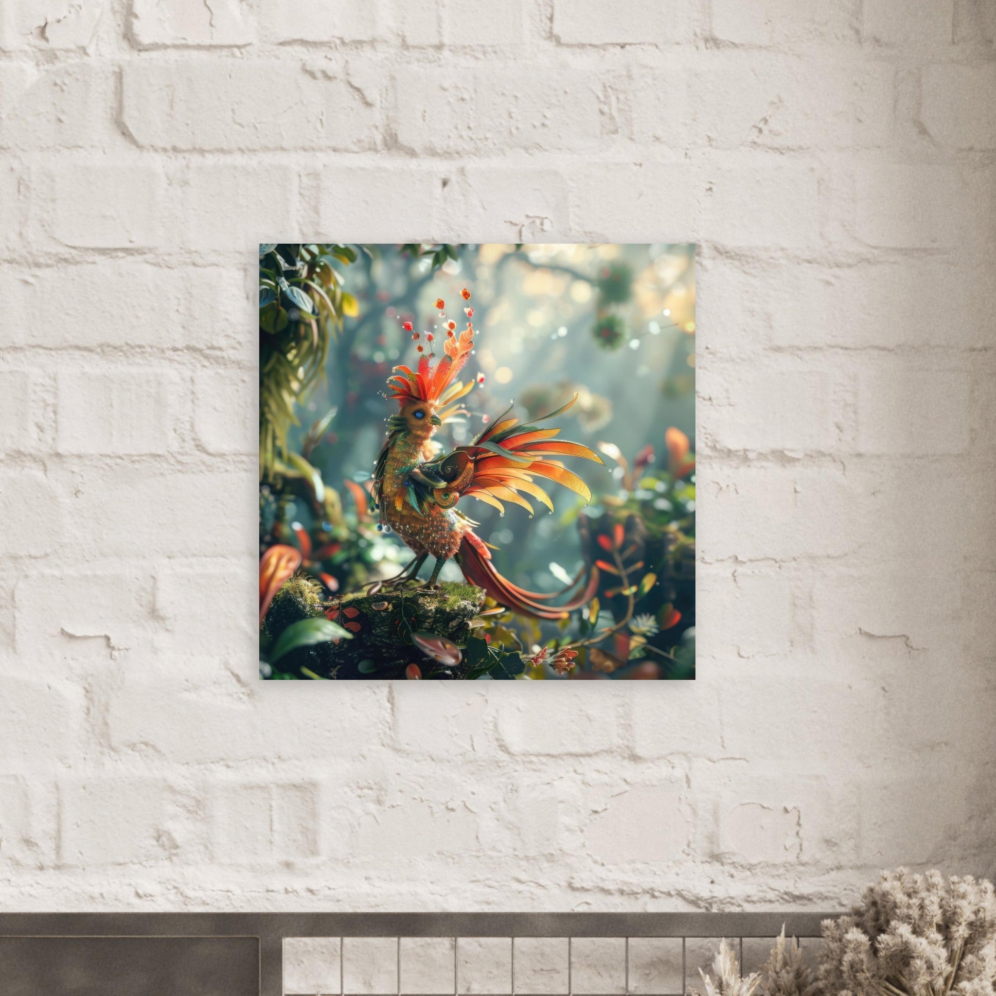 Fine Art Poster Square - Amazing fantasy world with fantasy creatures 55m birds 6 - Shop Ai Art WebShop - Digital Art online Store