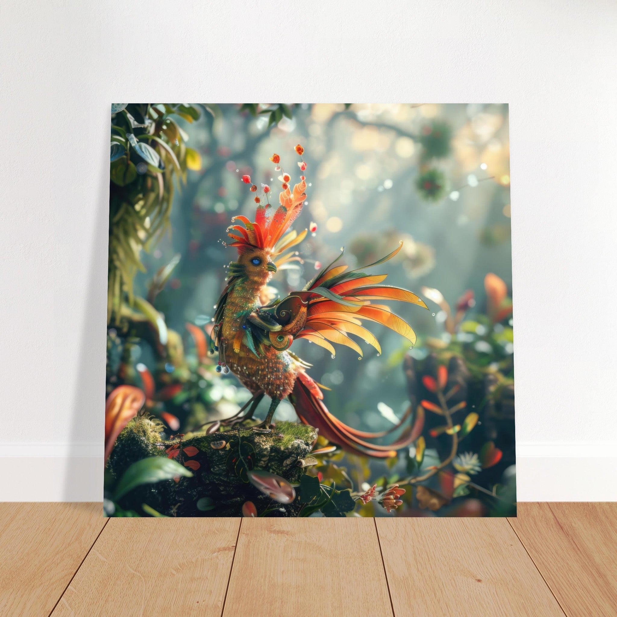 Fine Art Poster Square - Amazing fantasy world with fantasy creatures 55m birds 6 - Shop Ai Art WebShop - Digital Art online Store
