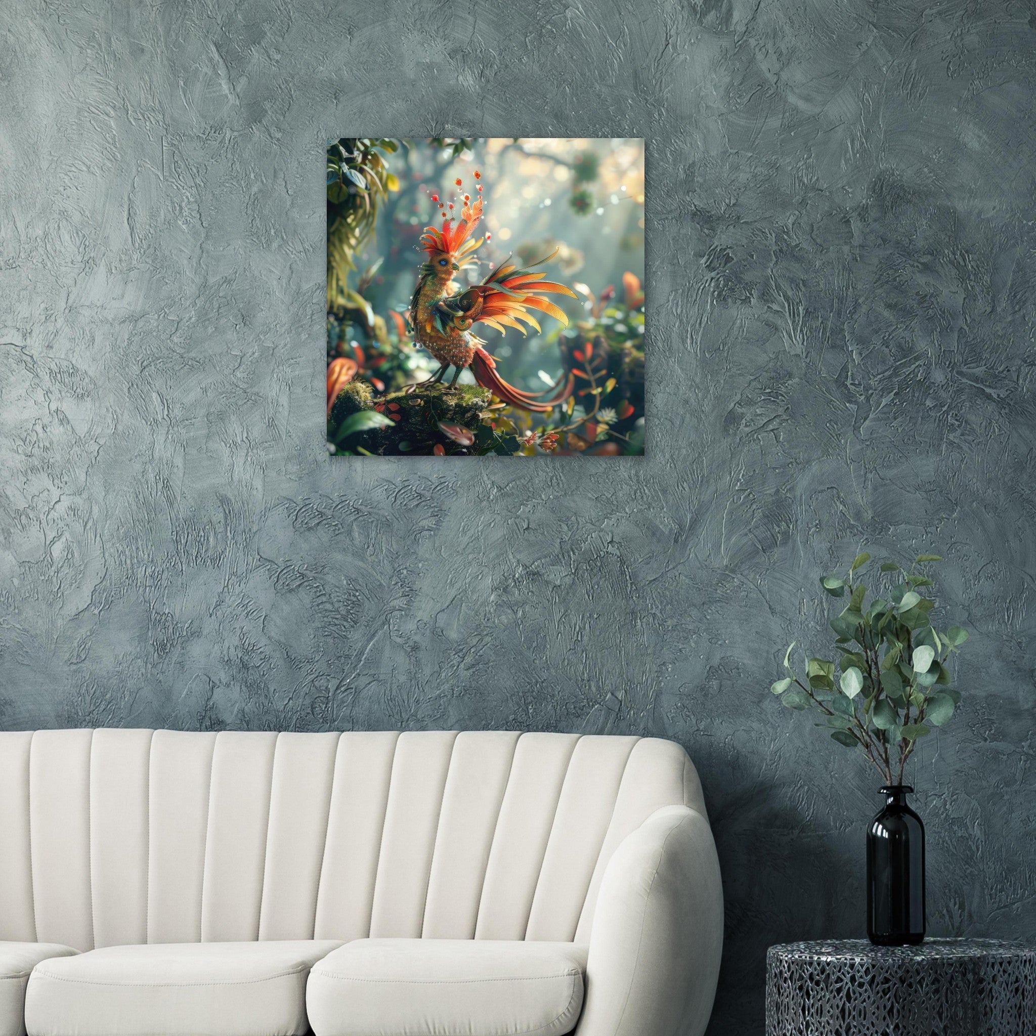 Fine Art Poster Square - Amazing fantasy world with fantasy creatures 55m birds 6 - Shop Ai Art WebShop - Digital Art online Store