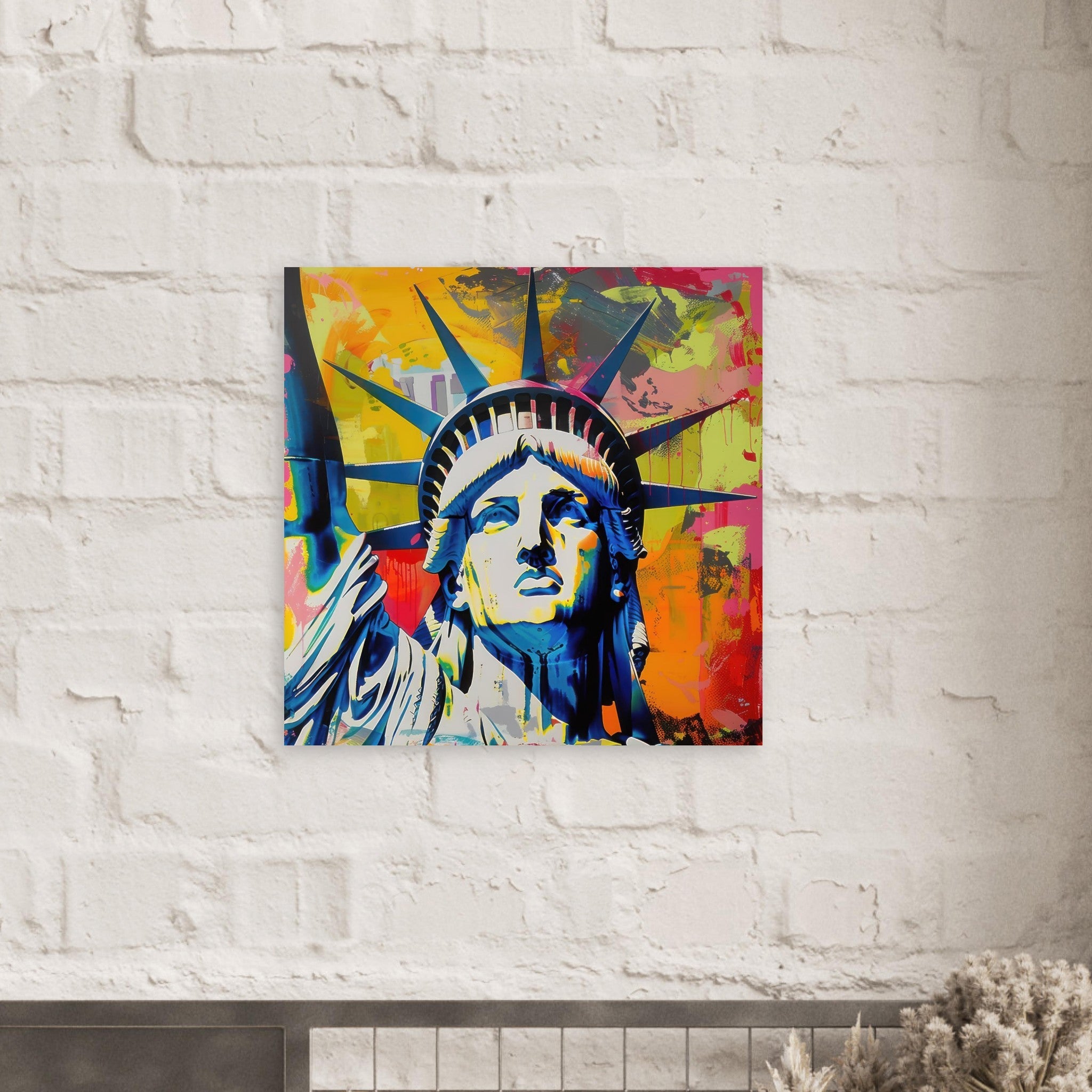 Fine Art Poster Square - American pop art abstract art style - Shop Ai Art WebShop - Digital Art online Store