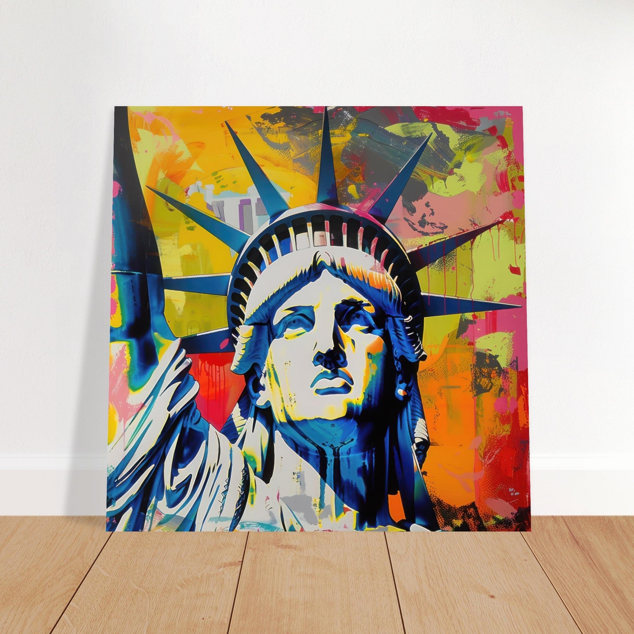 Fine Art Poster Square - American pop art abstract art style - Shop Ai Art WebShop - Digital Art online Store