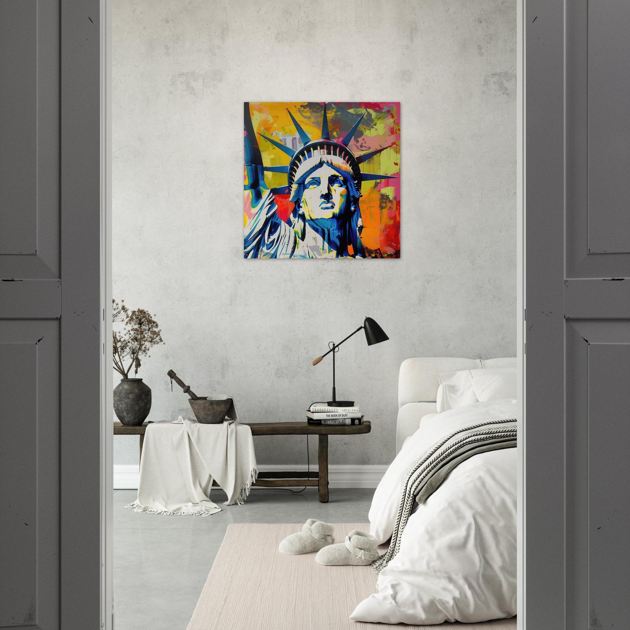 Fine Art Poster Square - American pop art abstract art style - Shop Ai Art WebShop - Digital Art online Store