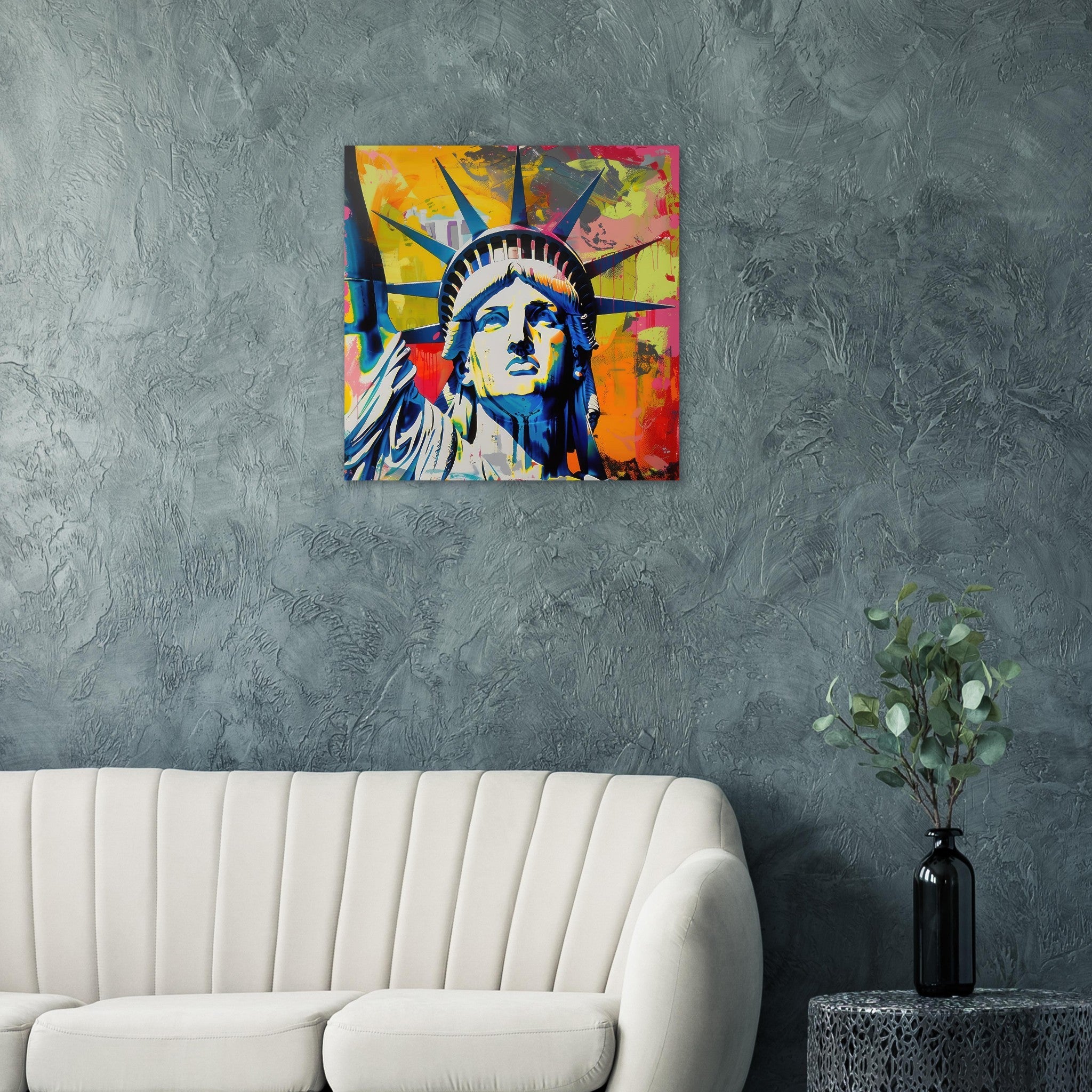 Fine Art Poster Square - American pop art abstract art style - Shop Ai Art WebShop - Digital Art online Store