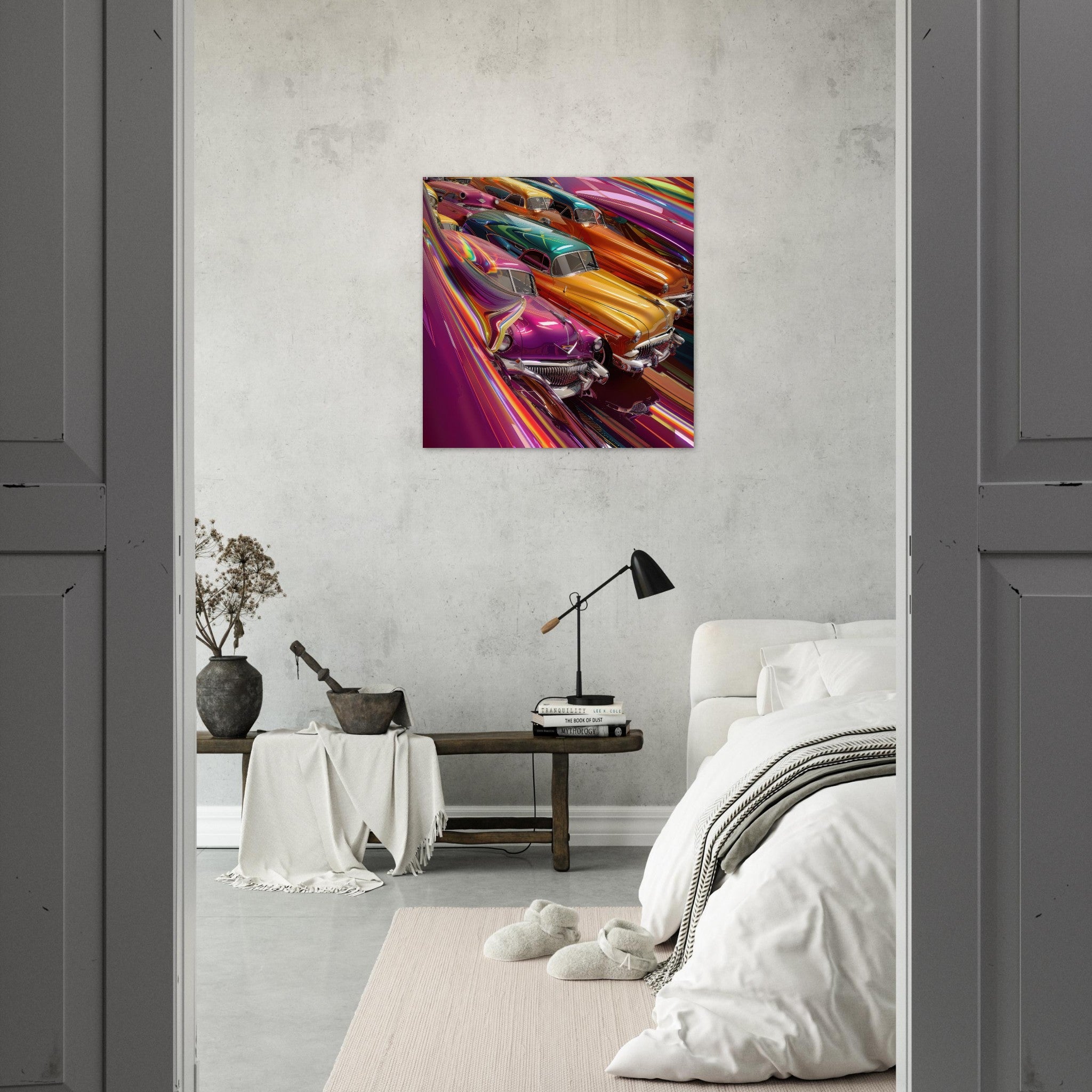 Fine Art Poster Square - Classic Cars Art - Shop Ai Art WebShop - Digital Art online Store