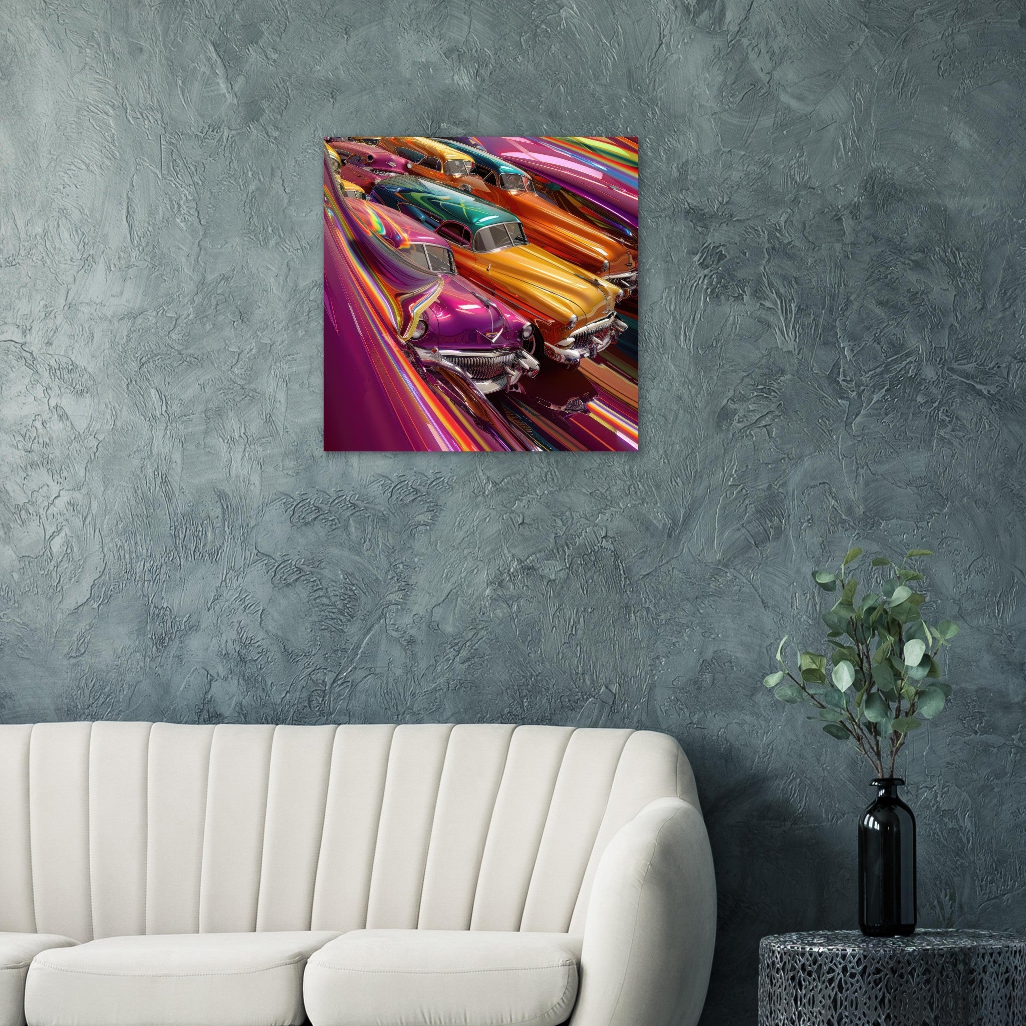 Fine Art Poster Square - Classic Cars Art - Shop Ai Art WebShop - Digital Art online Store