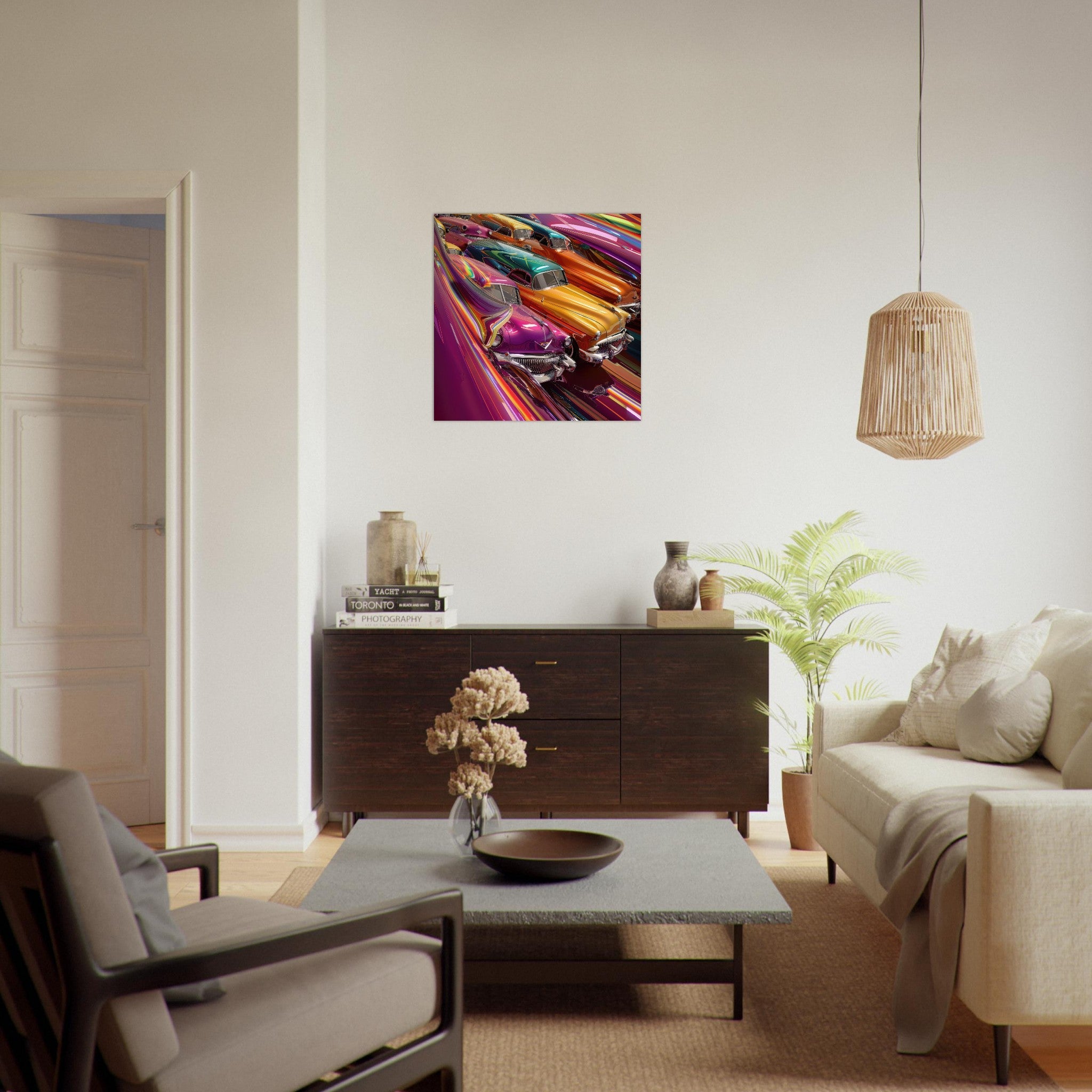 Fine Art Poster Square - Classic Cars Art - Shop Ai Art WebShop - Digital Art online Store