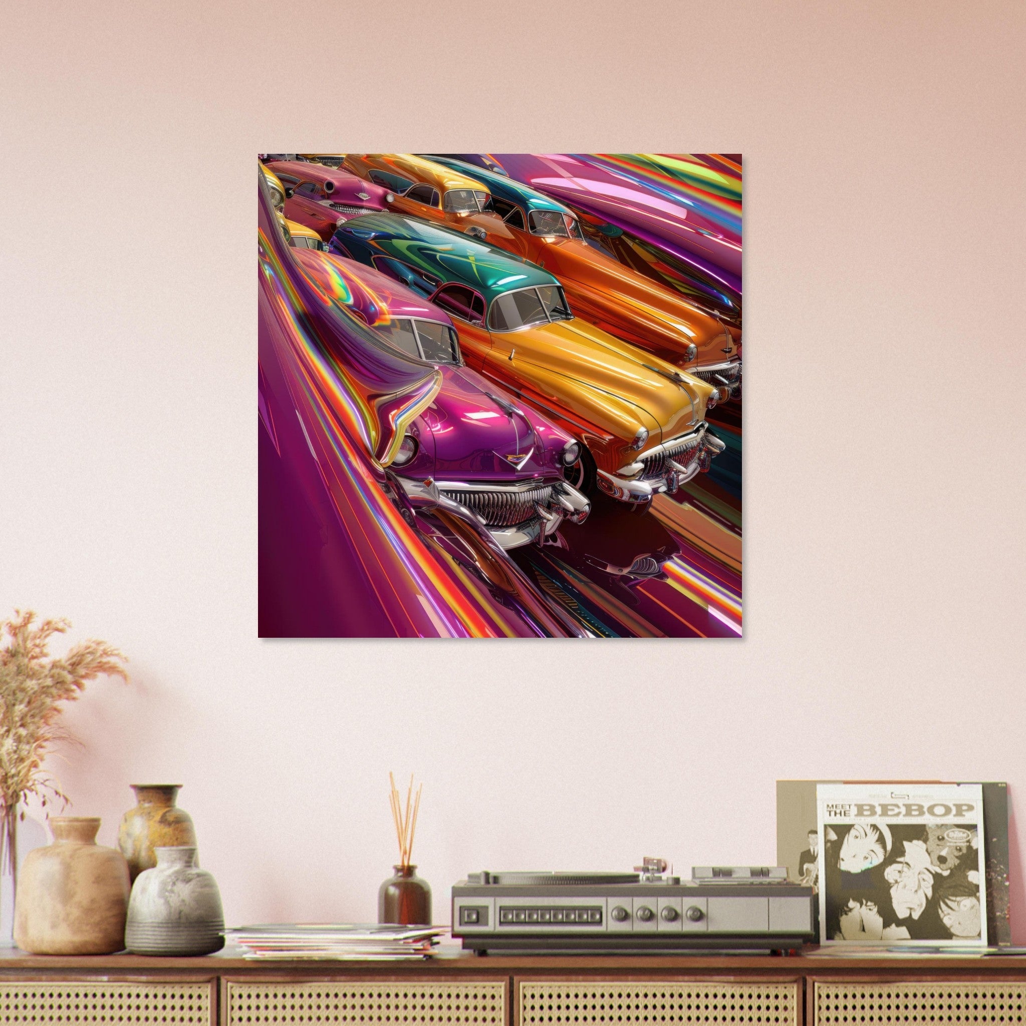 Fine Art Poster Square - Classic Cars Art - Shop Ai Art WebShop - Digital Art online Store
