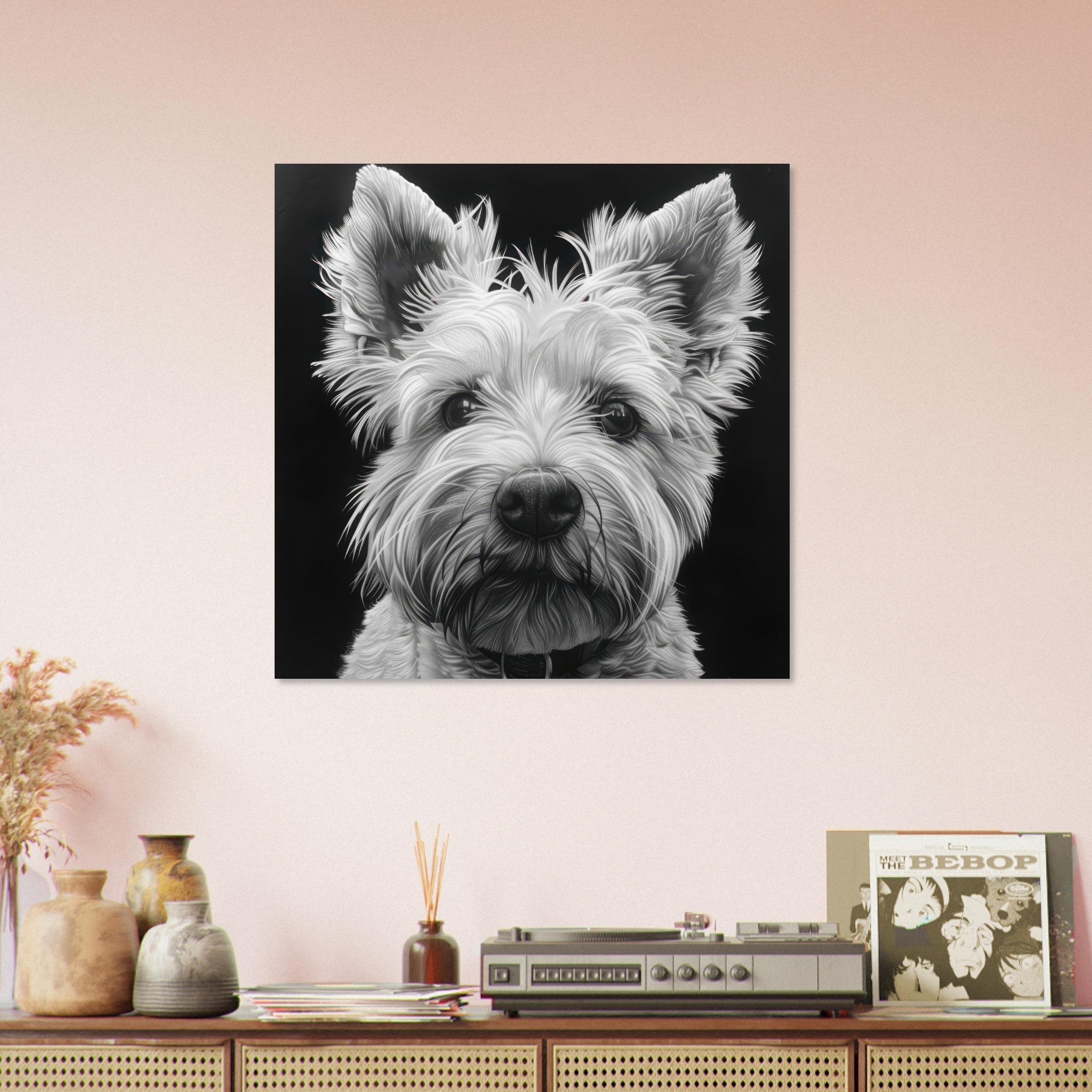 Fine Art Poster Square - Dogs Westie Art - Shop Ai Art WebShop - Digital Art online Store
