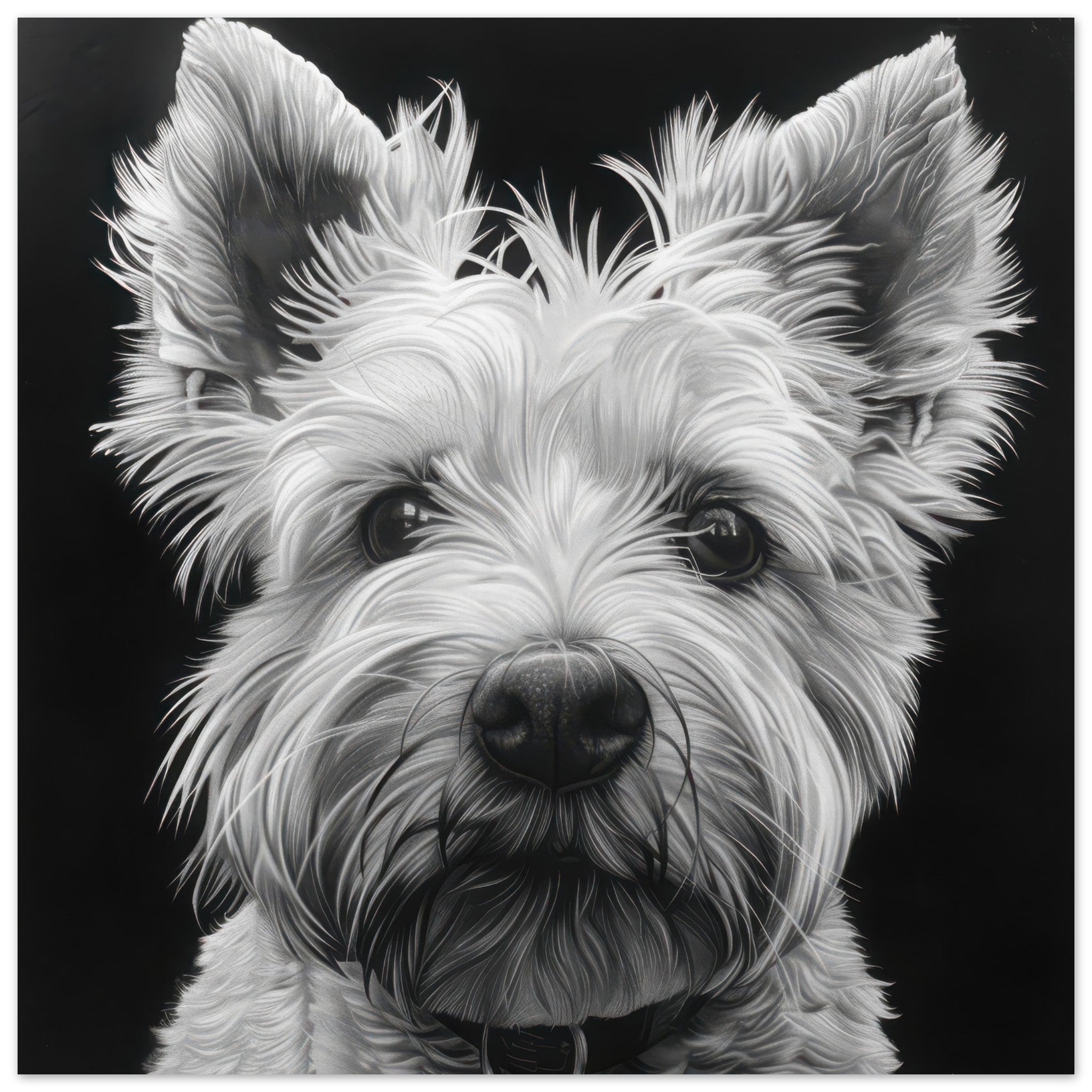 Fine Art Poster Square - Dogs Westie Art - Shop Ai Art WebShop - Digital Art online Store