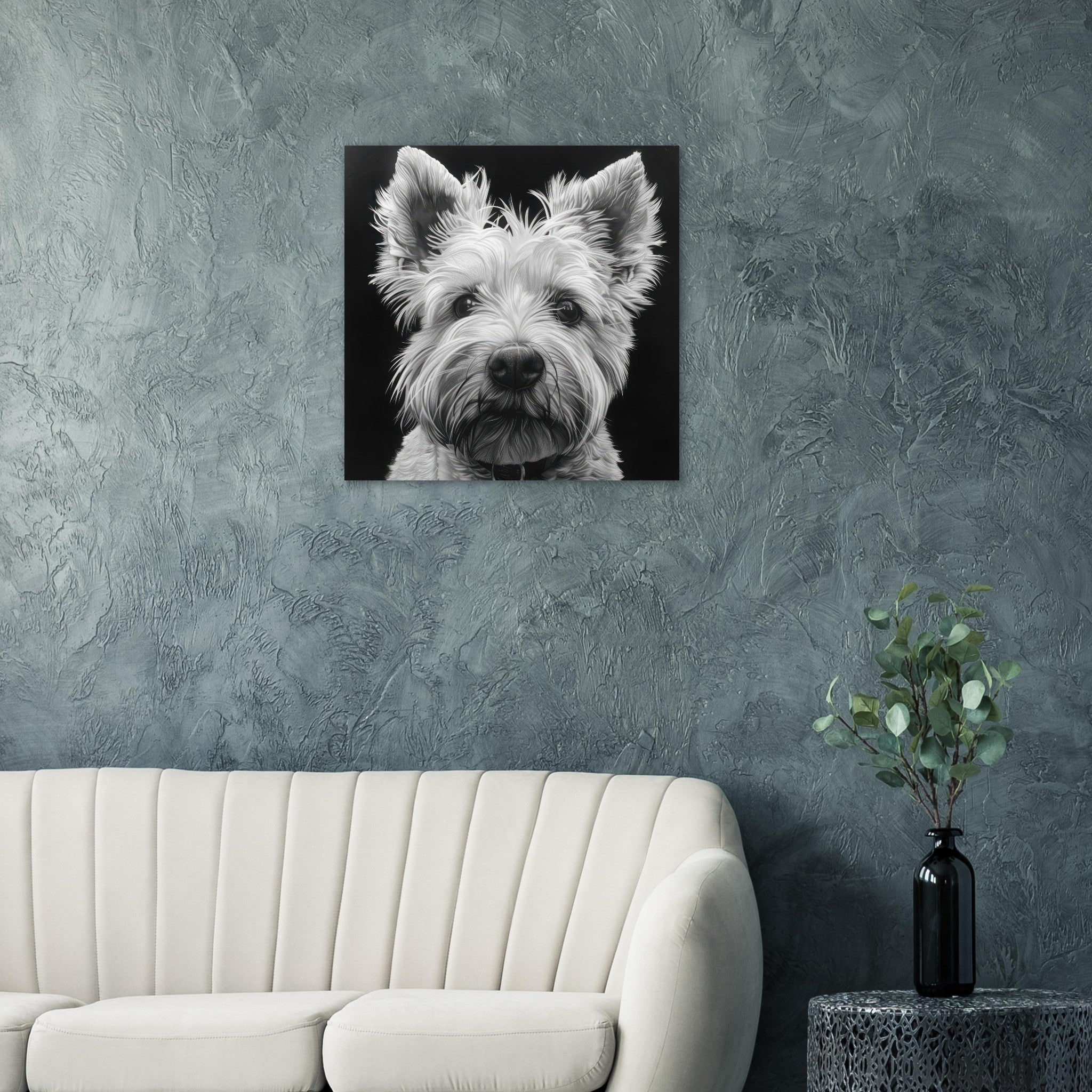 Fine Art Poster Square - Dogs Westie Art - Shop Ai Art WebShop - Digital Art online Store