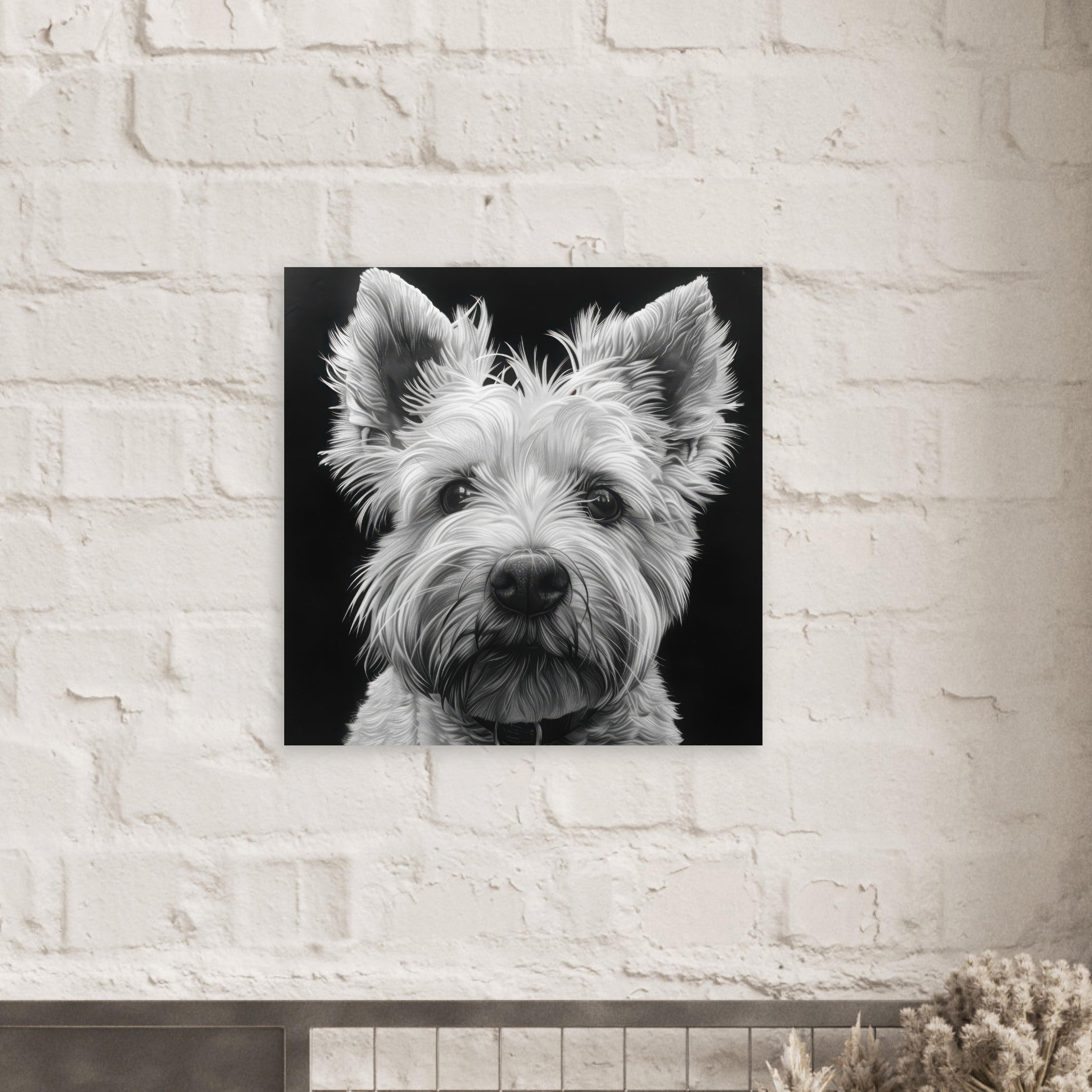 Fine Art Poster Square - Dogs Westie Art - Shop Ai Art WebShop - Digital Art online Store