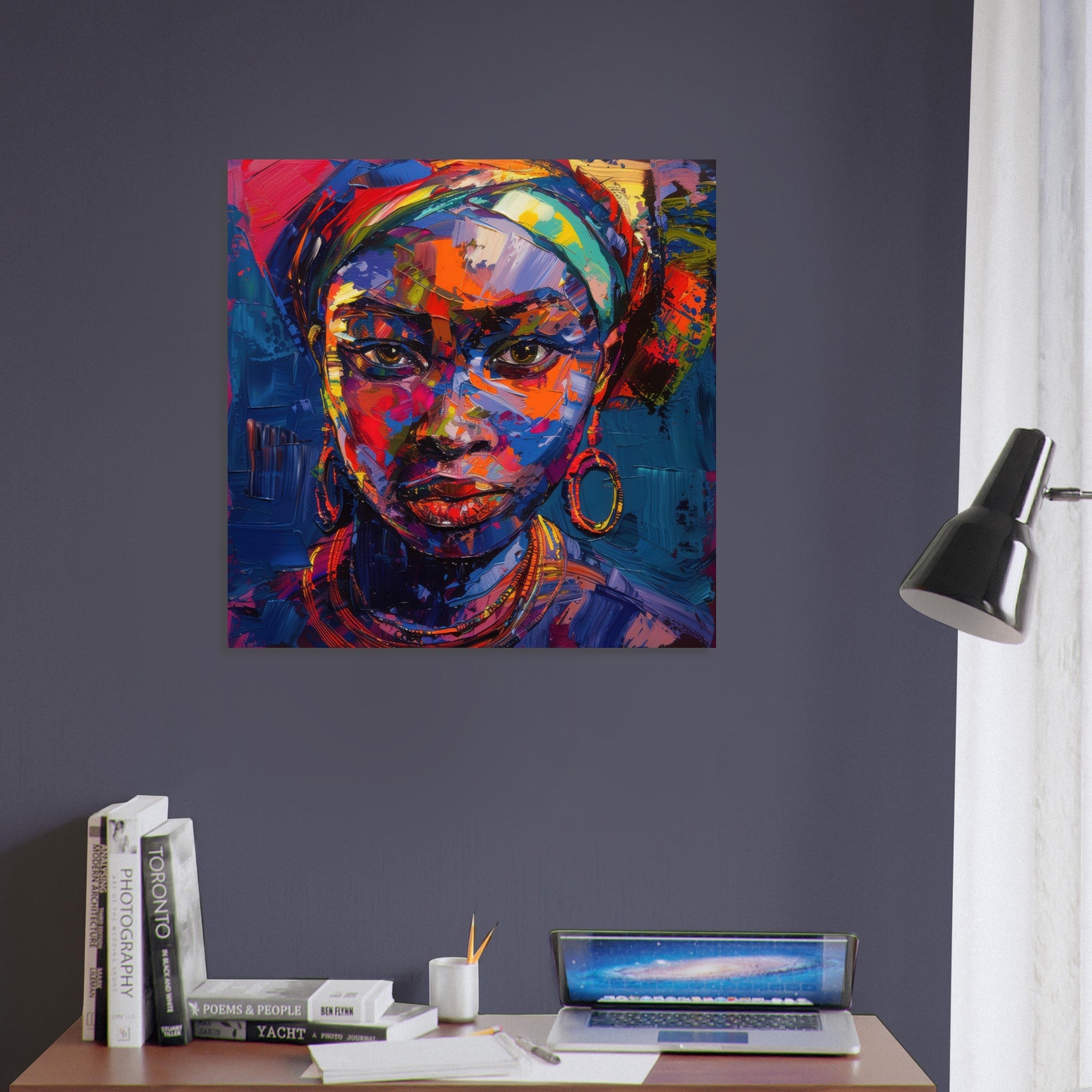 Fine Art Poster Square - Expressionism art style Ugandas ancestors female - Shop Ai Art WebShop - Digital Art online Store