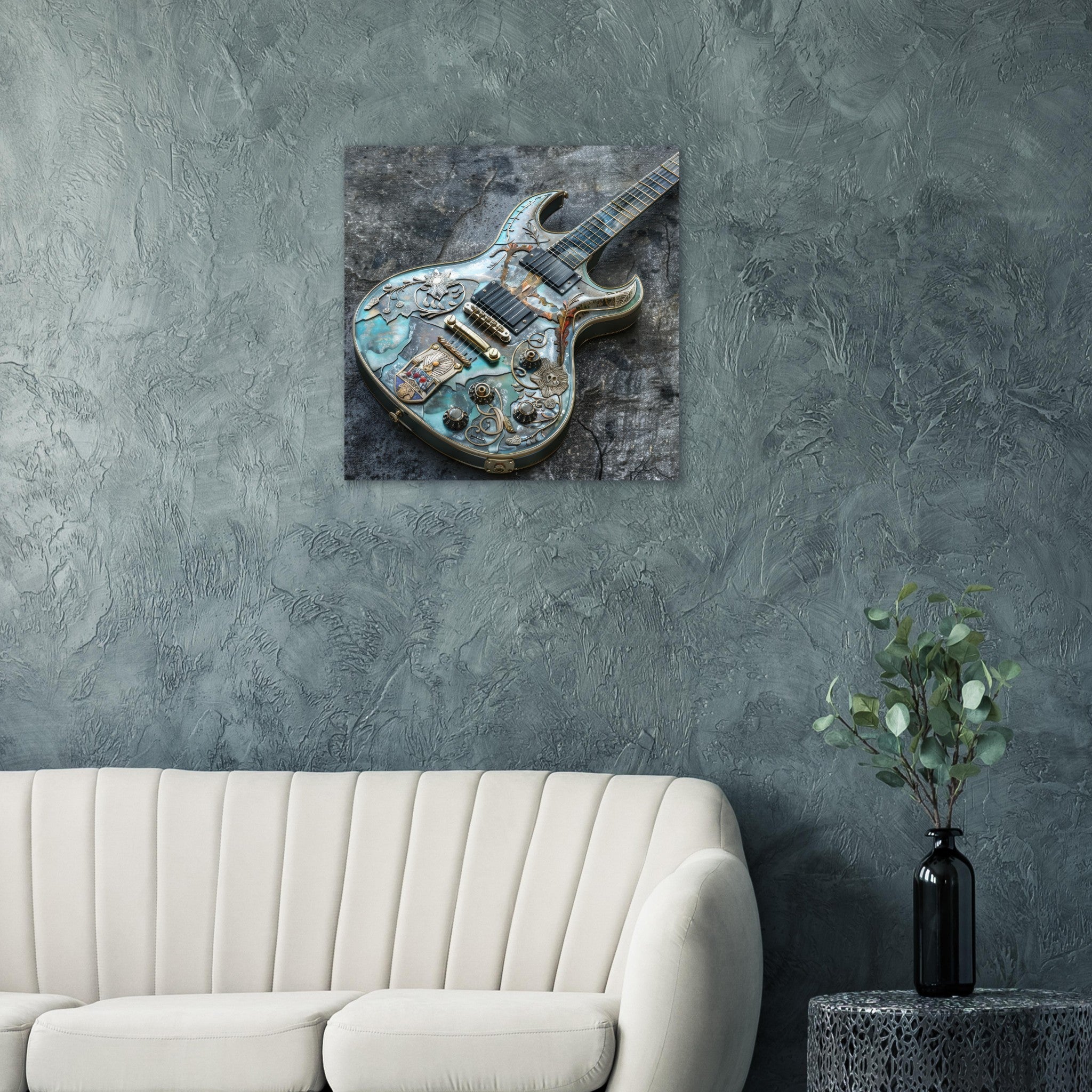 Fine Art Poster Square - Guitar Art - Shop Ai Art WebShop - Digital Art online Store