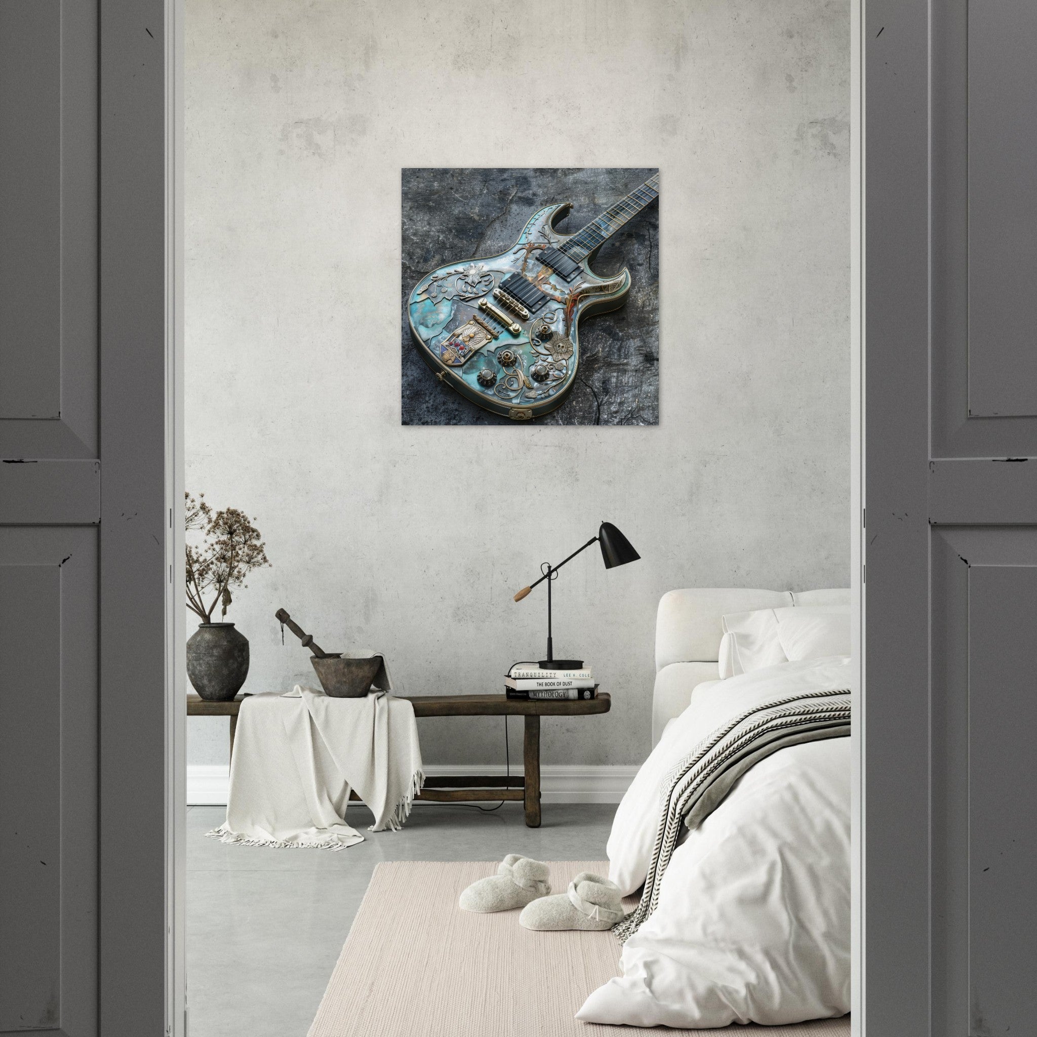 Fine Art Poster Square - Guitar Art - Shop Ai Art WebShop - Digital Art online Store
