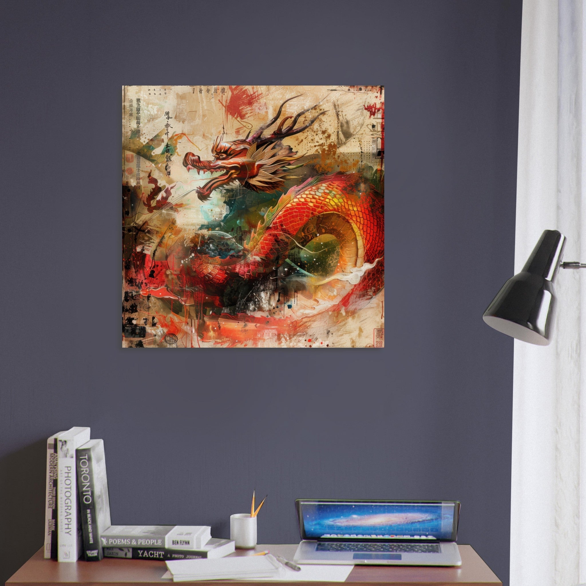Fine Art Poster Square - Old culture of China in abstract style 7 - Ai Art Force
