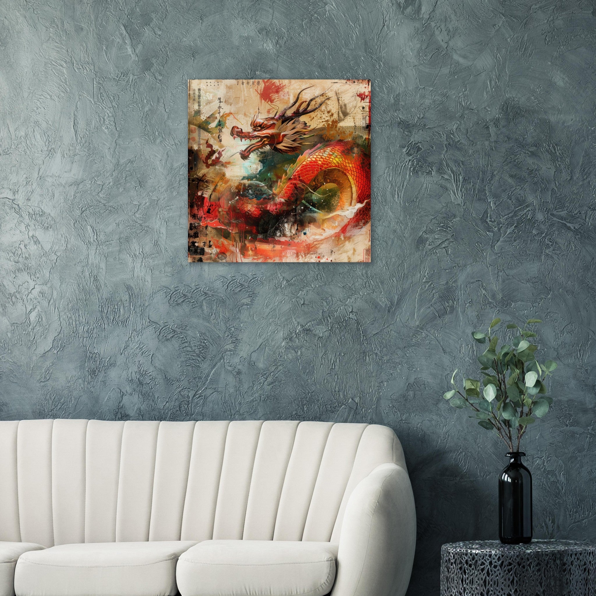 Fine Art Poster Square - Old culture of China in abstract style 7 - Ai Art Force