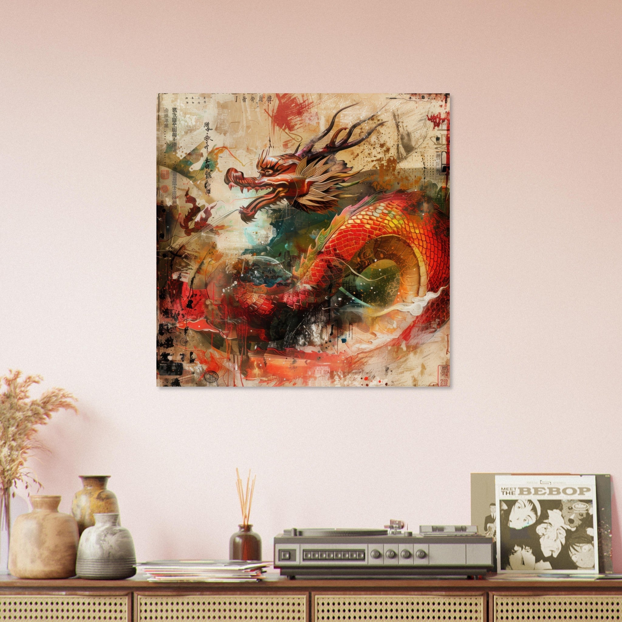 Fine Art Poster Square - Old culture of China in abstract style 7 - Ai Art Force