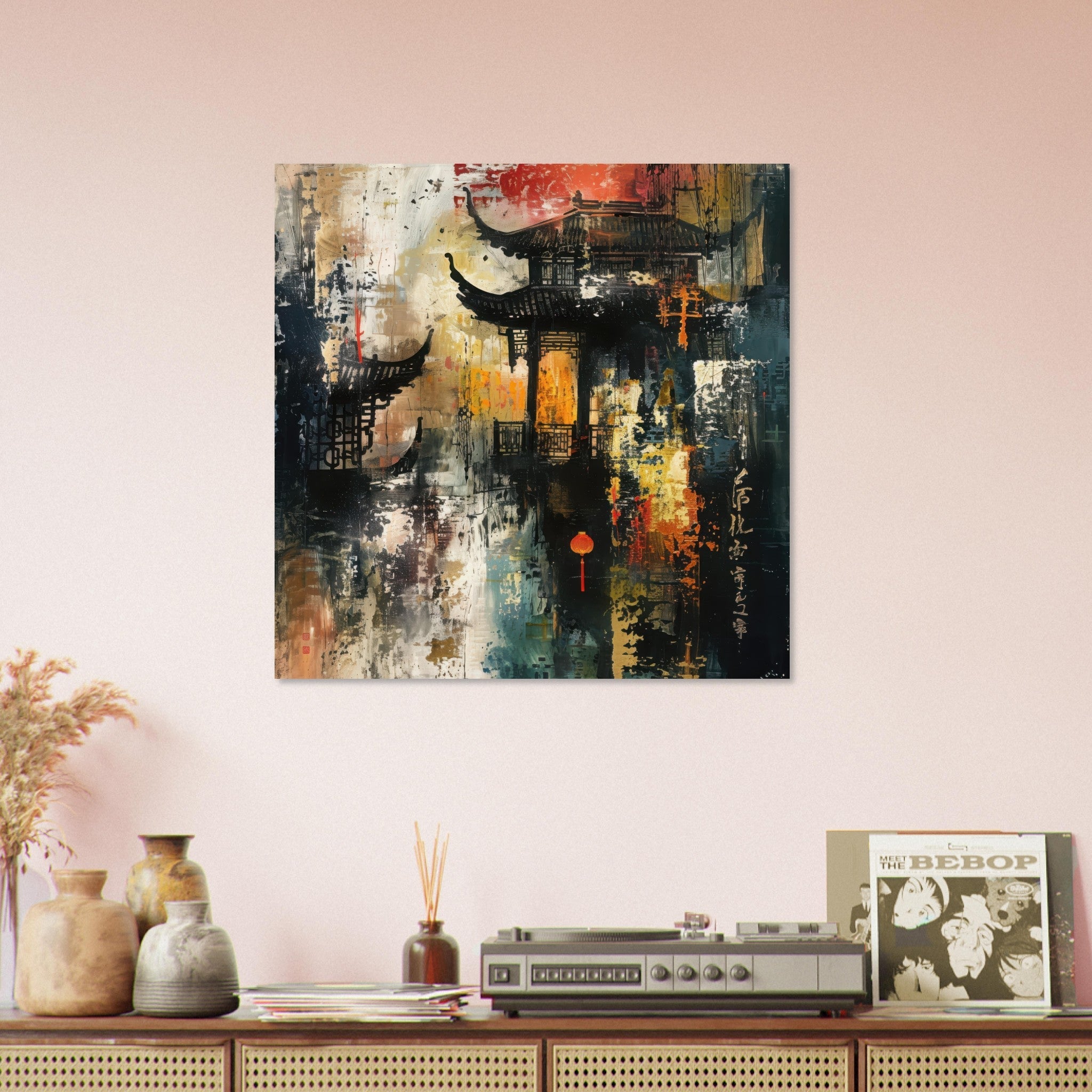 Fine Art Poster Square - Old culture of China in abstract style - Ai Art Force