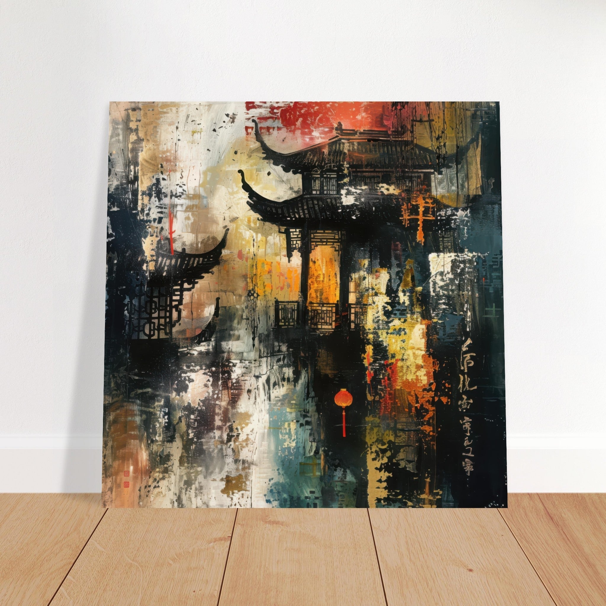 Fine Art Poster Square - Old culture of China in abstract style - Ai Art Force