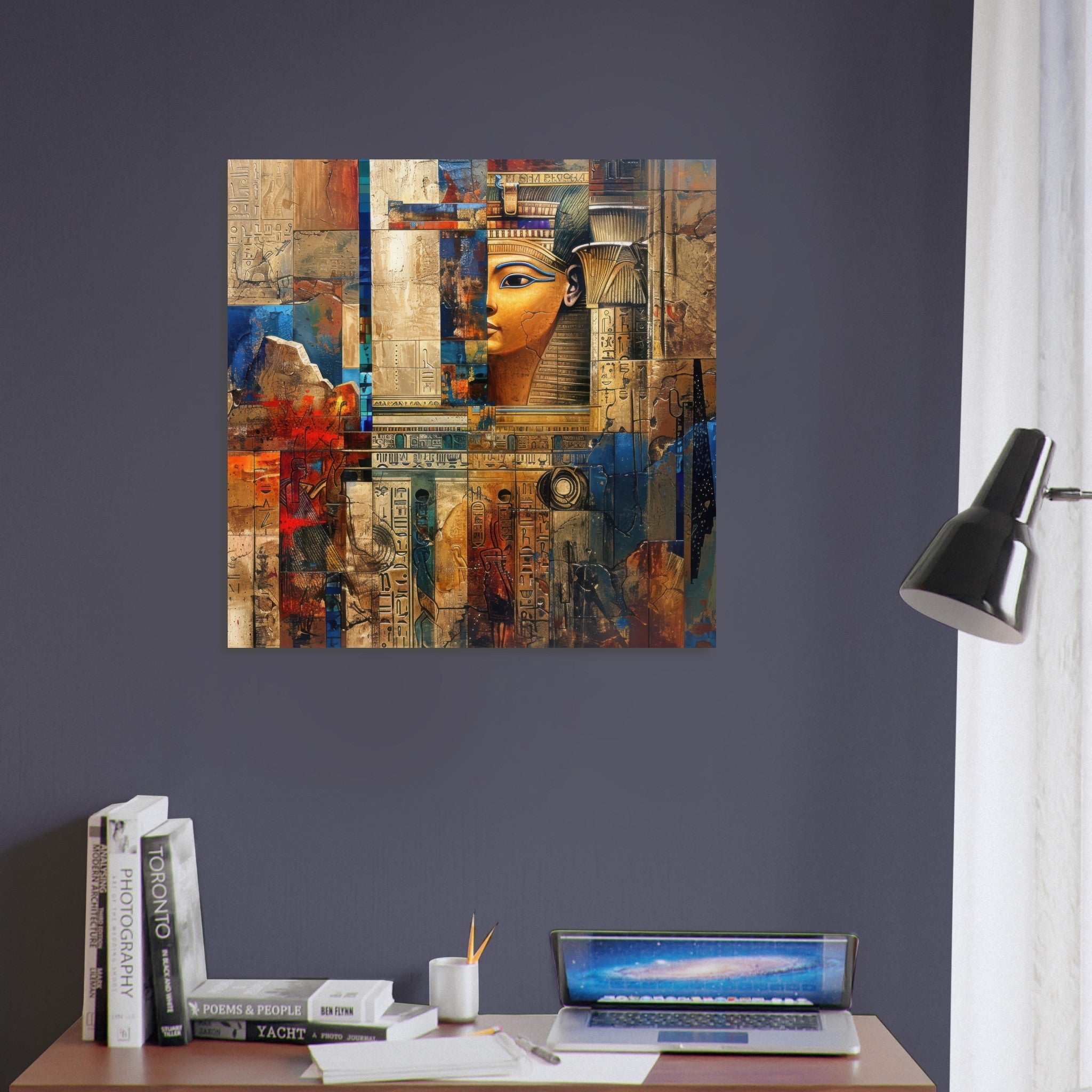 Fine Art Poster Square - Old culture of Egypt in abstract style - Shop Ai Art WebShop - Digital Art online Store