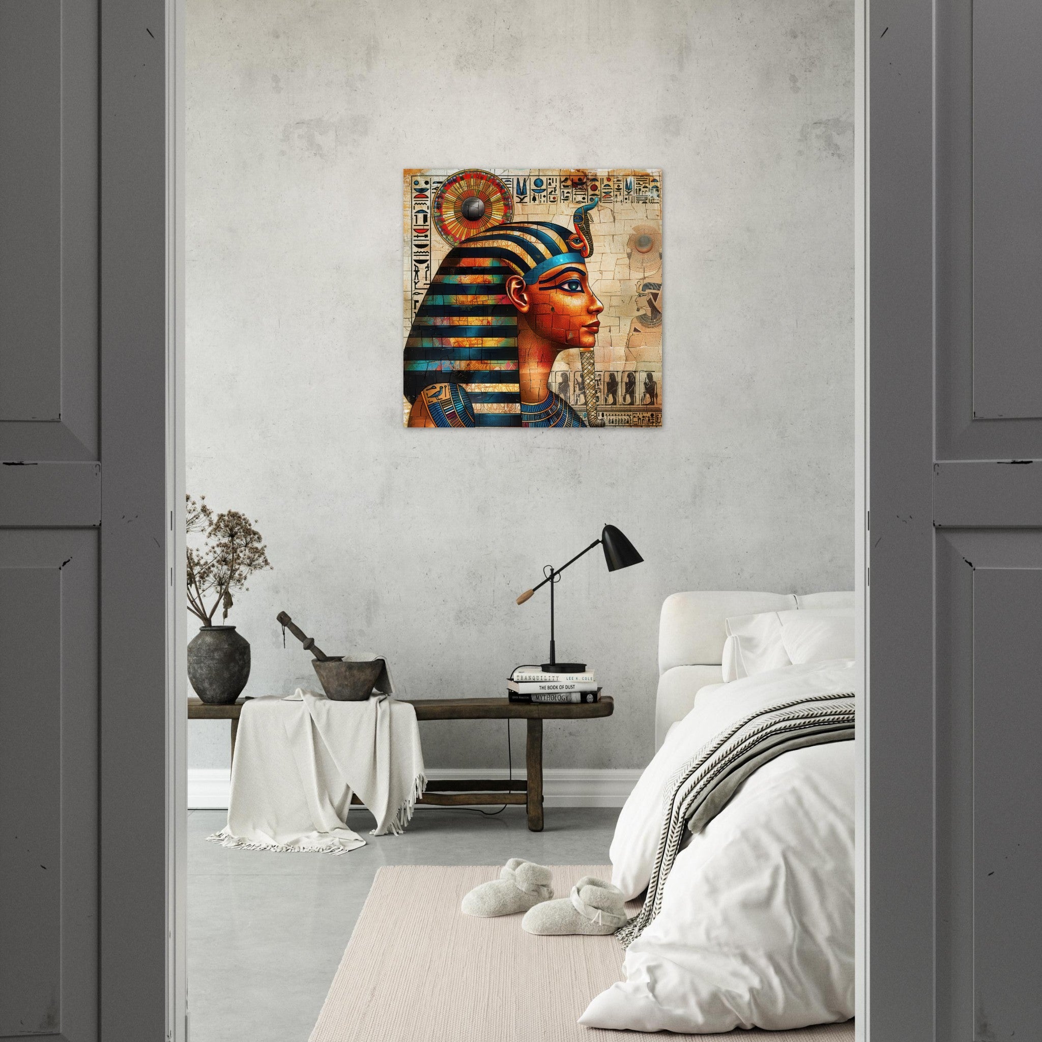 Fine Art Poster Square - Old culture of Egypt in abstract style 2 - Shop Ai Art WebShop - Digital Art online Store