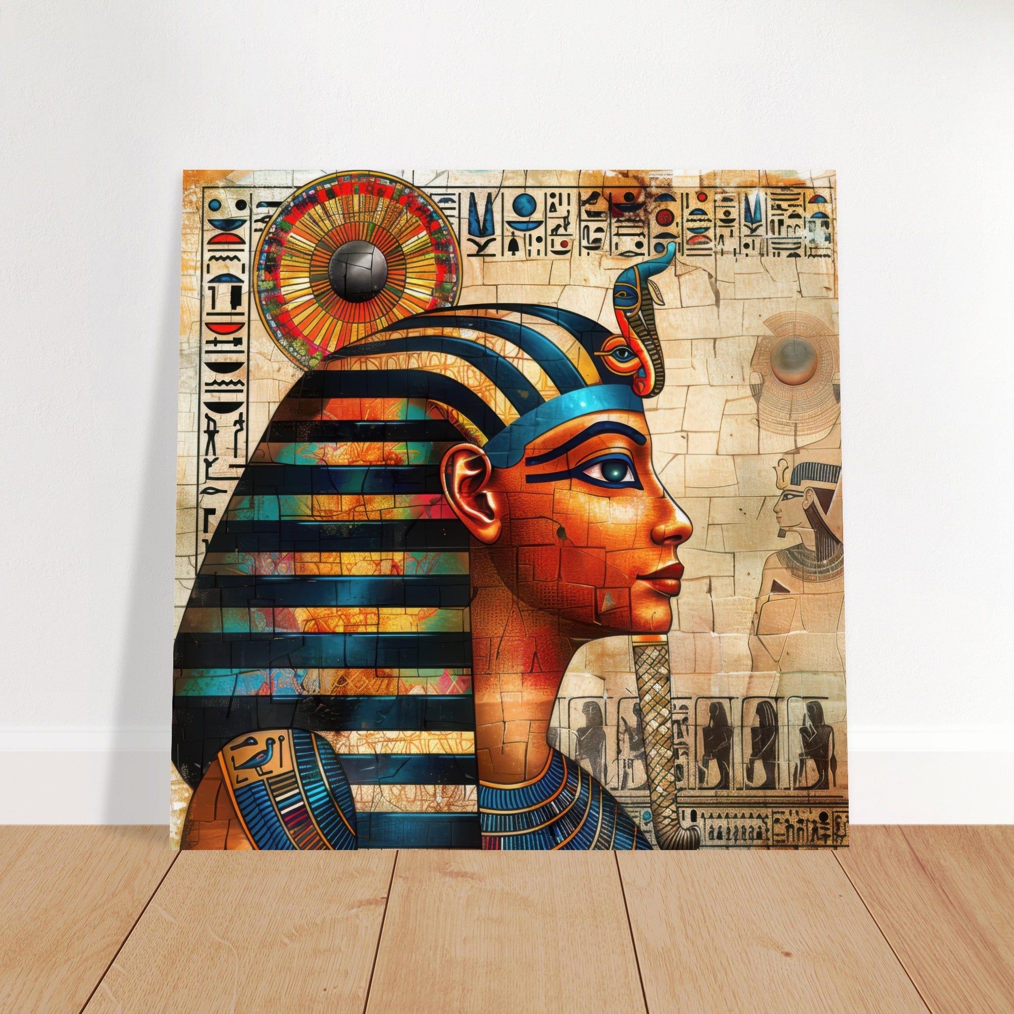 Fine Art Poster Square - Old culture of Egypt in abstract style 2 - Shop Ai Art WebShop - Digital Art online Store