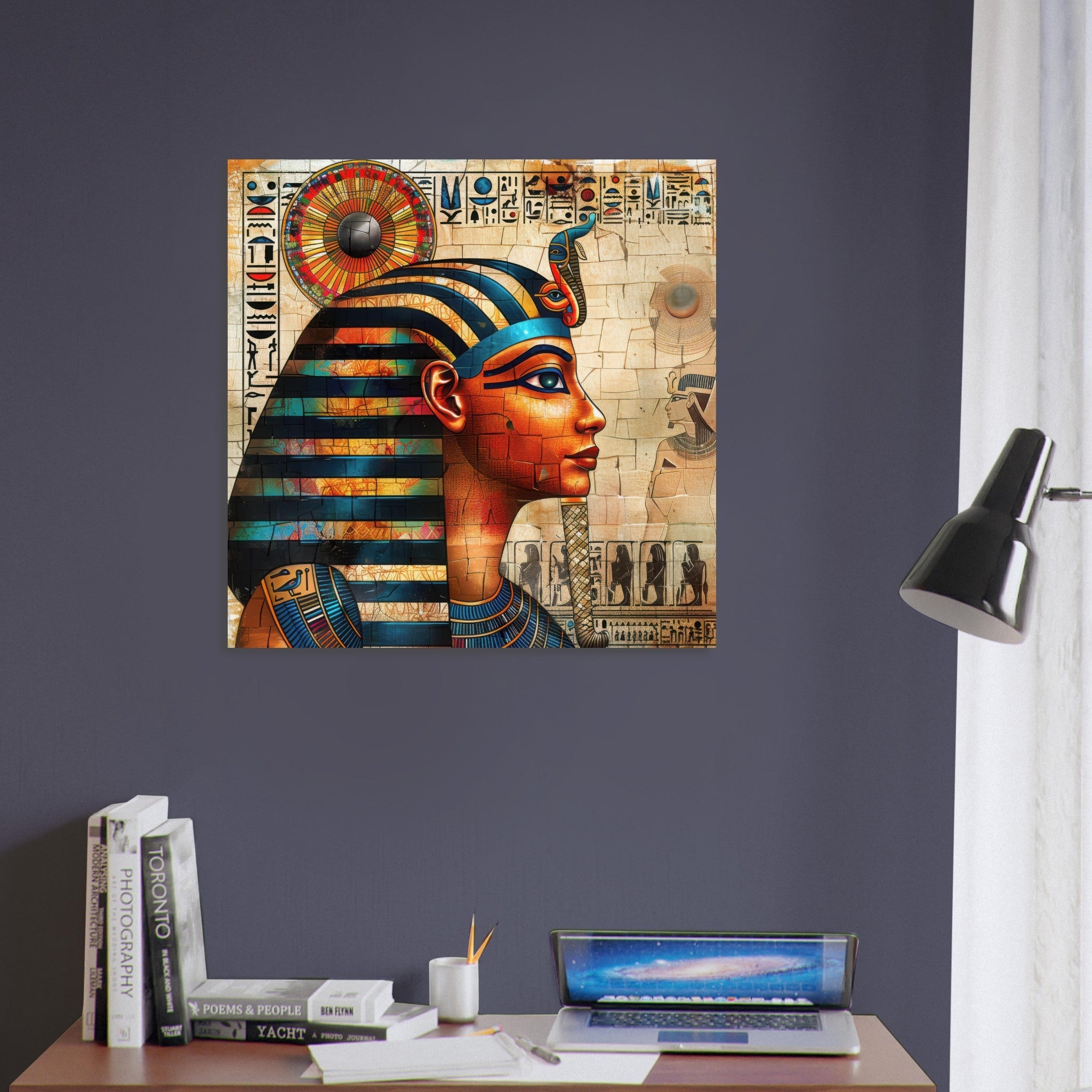 Fine Art Poster Square - Old culture of Egypt in abstract style 2 - Shop Ai Art WebShop - Digital Art online Store
