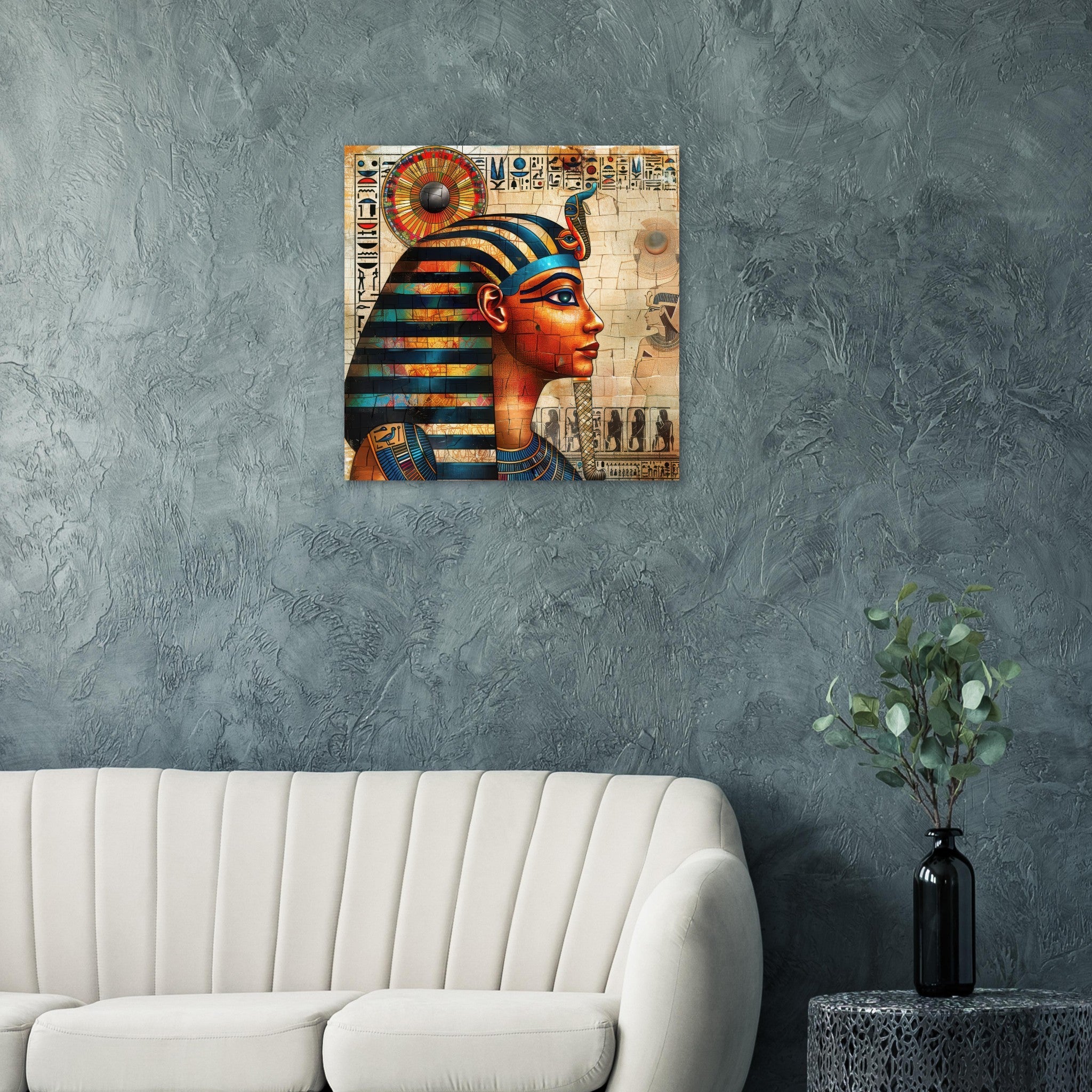 Fine Art Poster Square - Old culture of Egypt in abstract style 2 - Shop Ai Art WebShop - Digital Art online Store