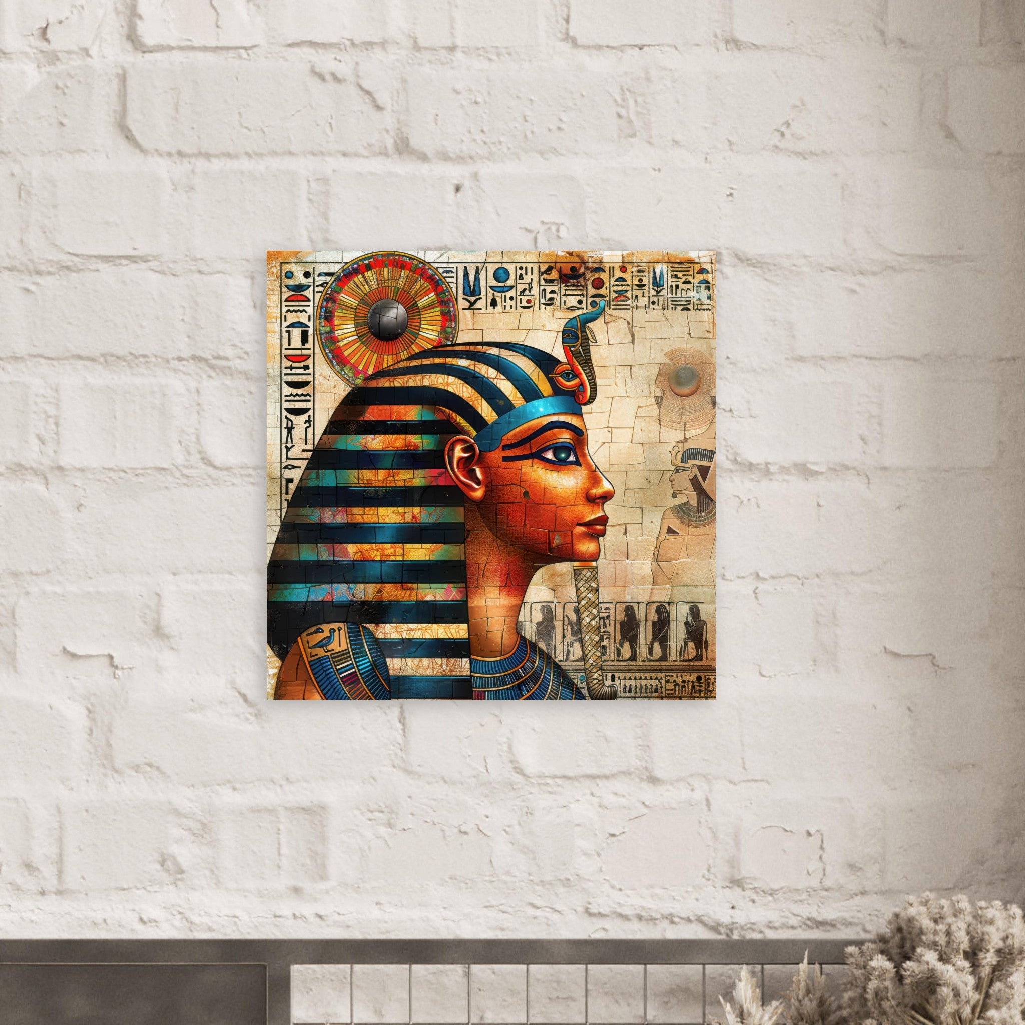 Fine Art Poster Square - Old culture of Egypt in abstract style 2 - Shop Ai Art WebShop - Digital Art online Store