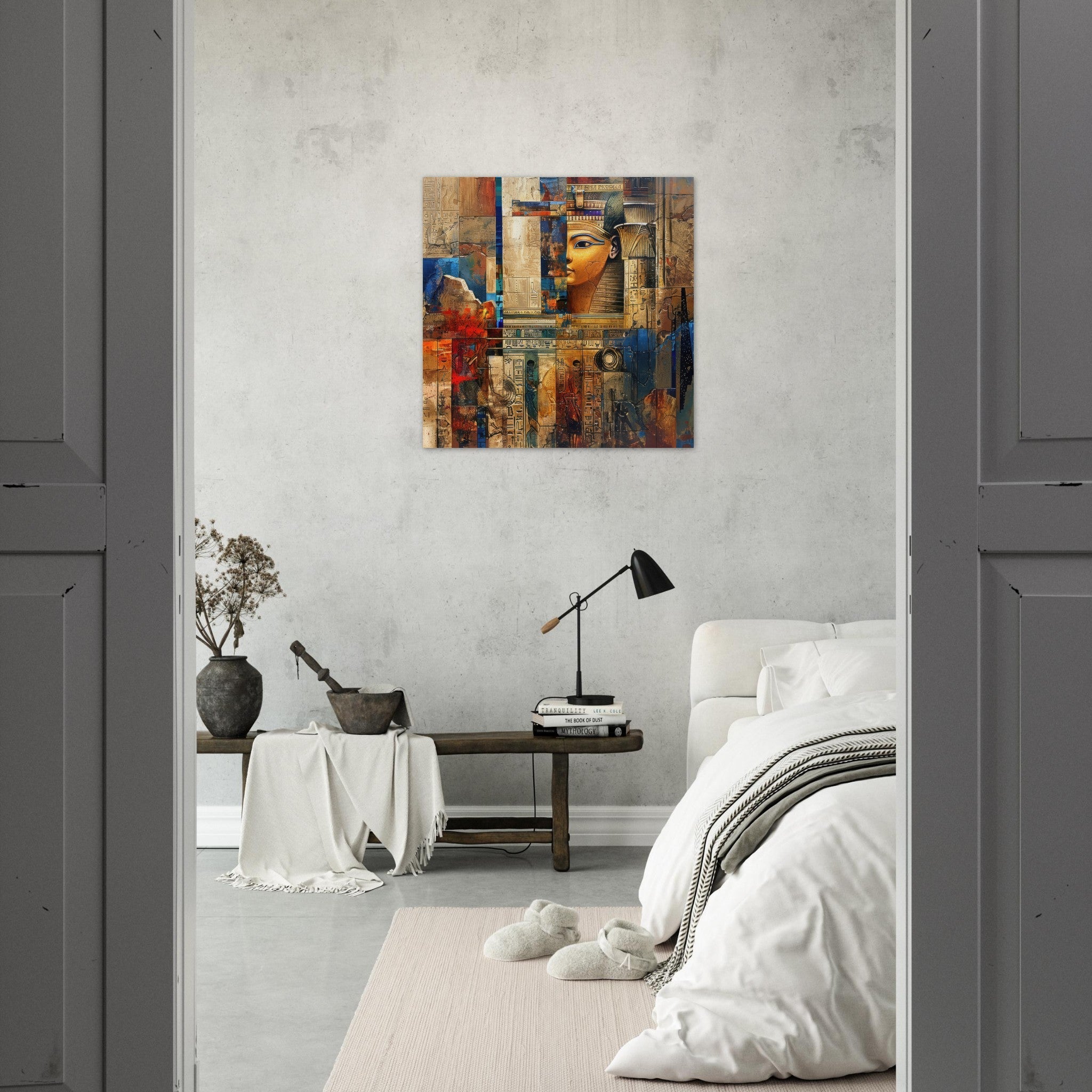 Fine Art Poster Square - Old culture of Egypt in abstract style - Shop Ai Art WebShop - Digital Art online Store