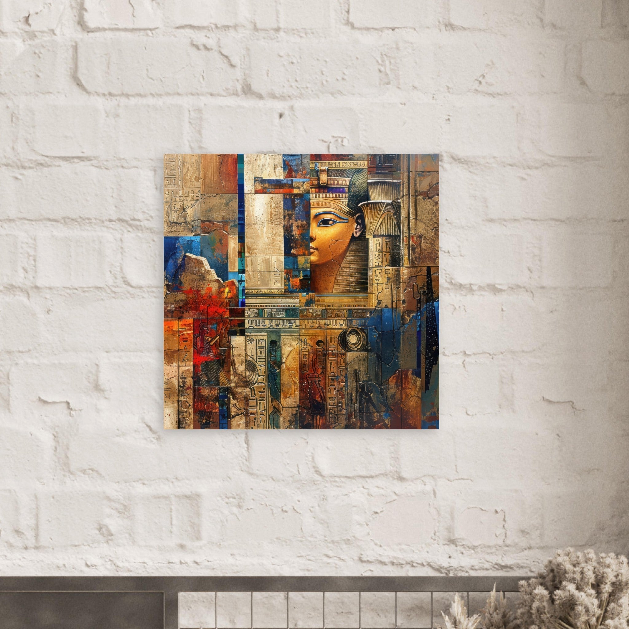 Fine Art Poster Square - Old culture of Egypt in abstract style - Shop Ai Art WebShop - Digital Art online Store