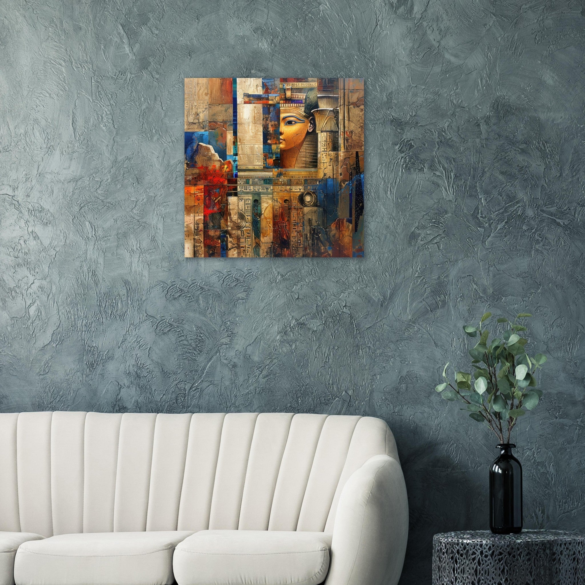 Fine Art Poster Square - Old culture of Egypt in abstract style - Shop Ai Art WebShop - Digital Art online Store