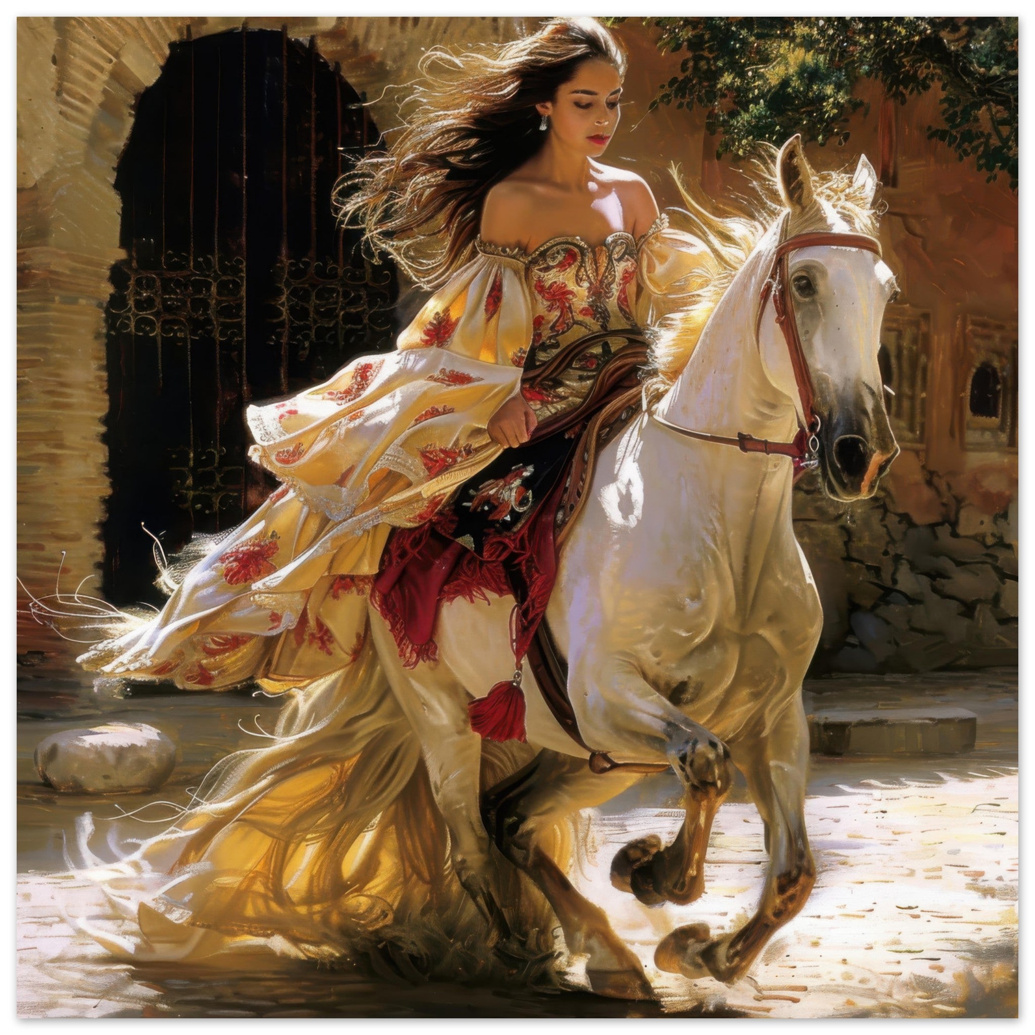 Fine Art Poster Square - Romanticism art style culture of Spain 1 - Ai Art Force