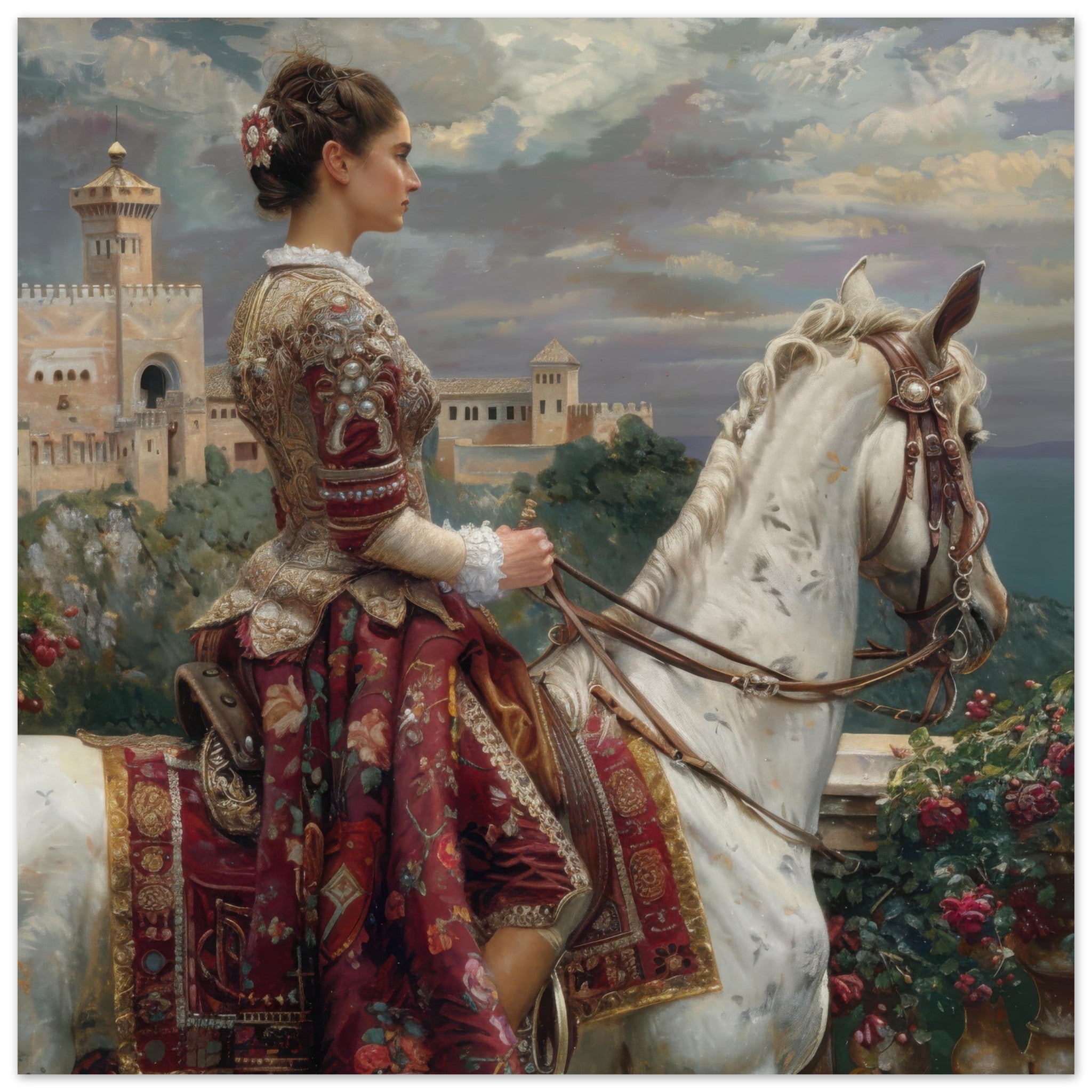 Fine Art Poster Square - Romanticism art style culture of Spain 4 - Shop Ai Art WebShop - Digital Art online Store