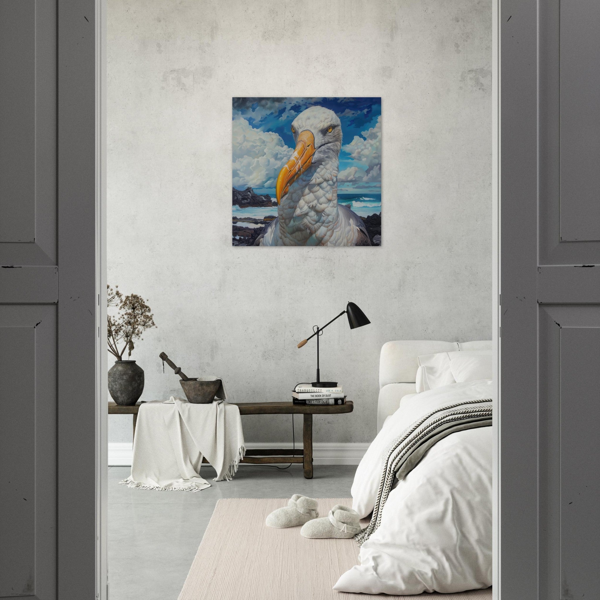Fine Art Poster Square - Rough Nature Galapagos Albatros 2 - Shop Ai Art WebShop - Digital Art online Store