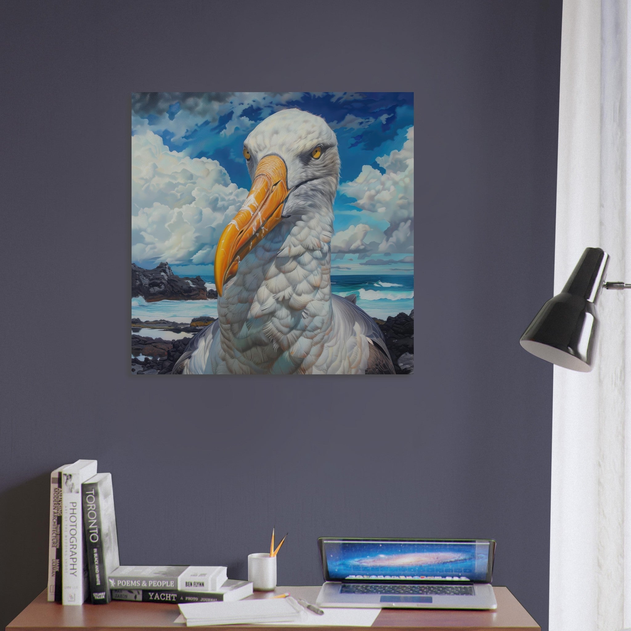 Fine Art Poster Square - Rough Nature Galapagos Albatros 2 - Shop Ai Art WebShop - Digital Art online Store