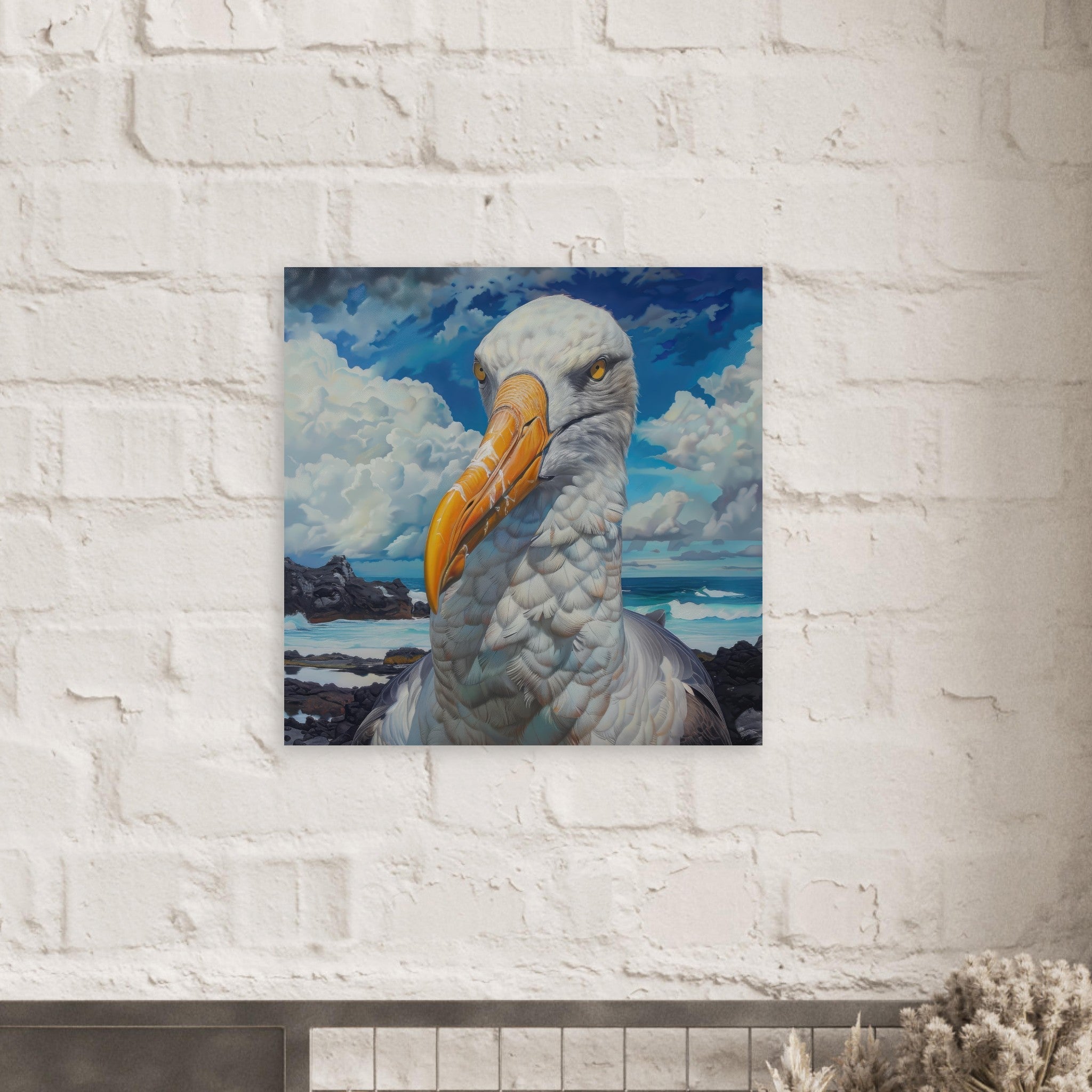 Fine Art Poster Square - Rough Nature Galapagos Albatros 2 - Shop Ai Art WebShop - Digital Art online Store