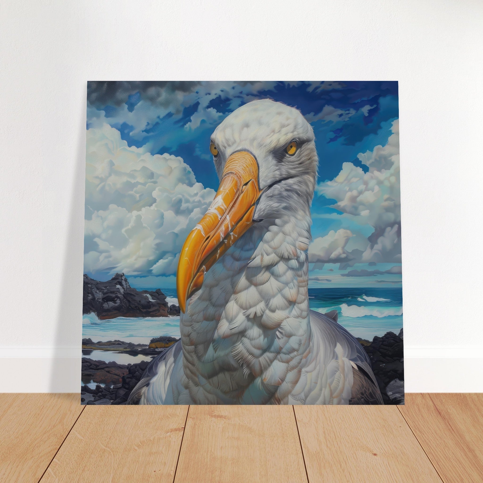 Fine Art Poster Square - Rough Nature Galapagos Albatros 2 - Shop Ai Art WebShop - Digital Art online Store