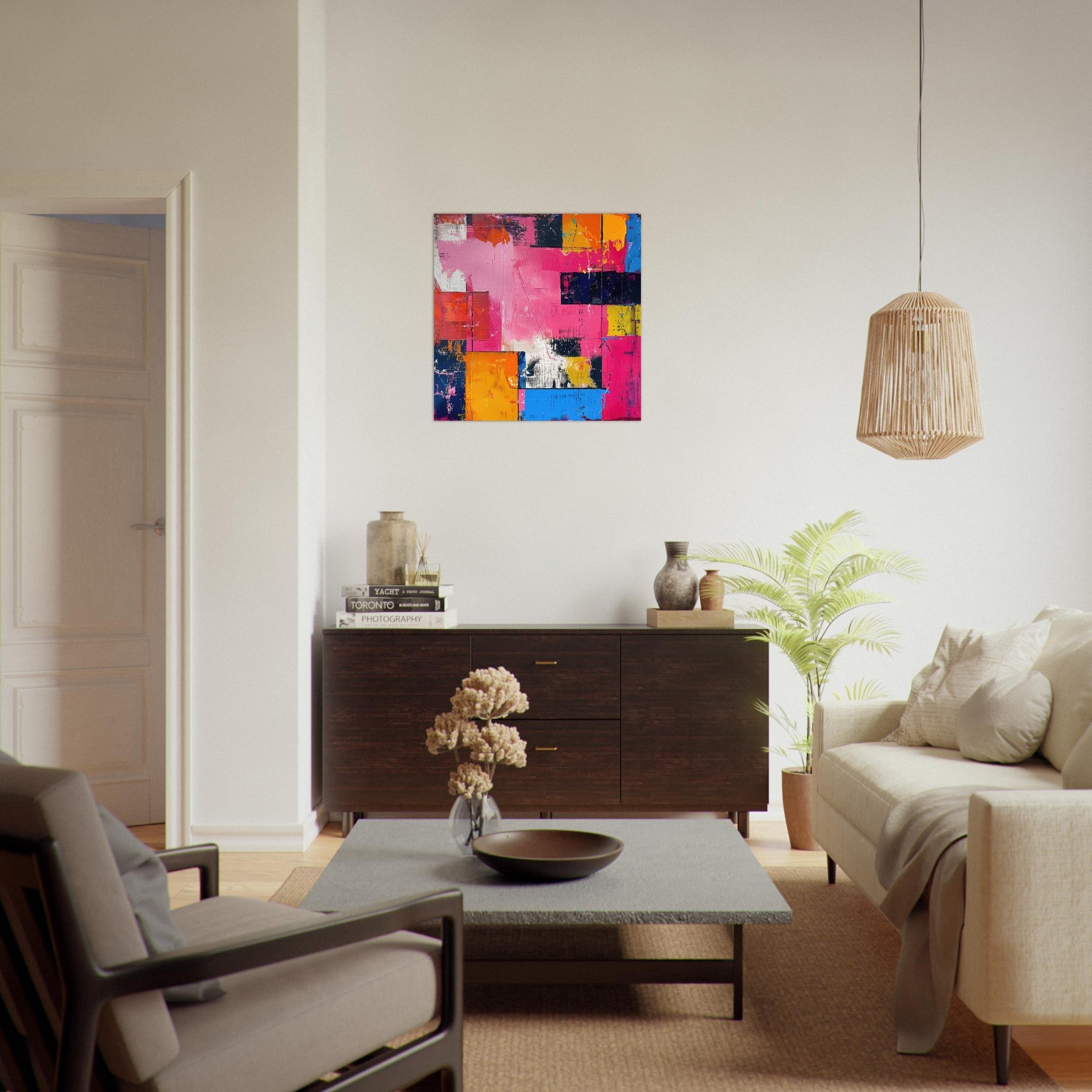 Fine Art Poster Square - Swedish popart in abstract style 5 - Shop Ai Art WebShop - Digital Art online Store