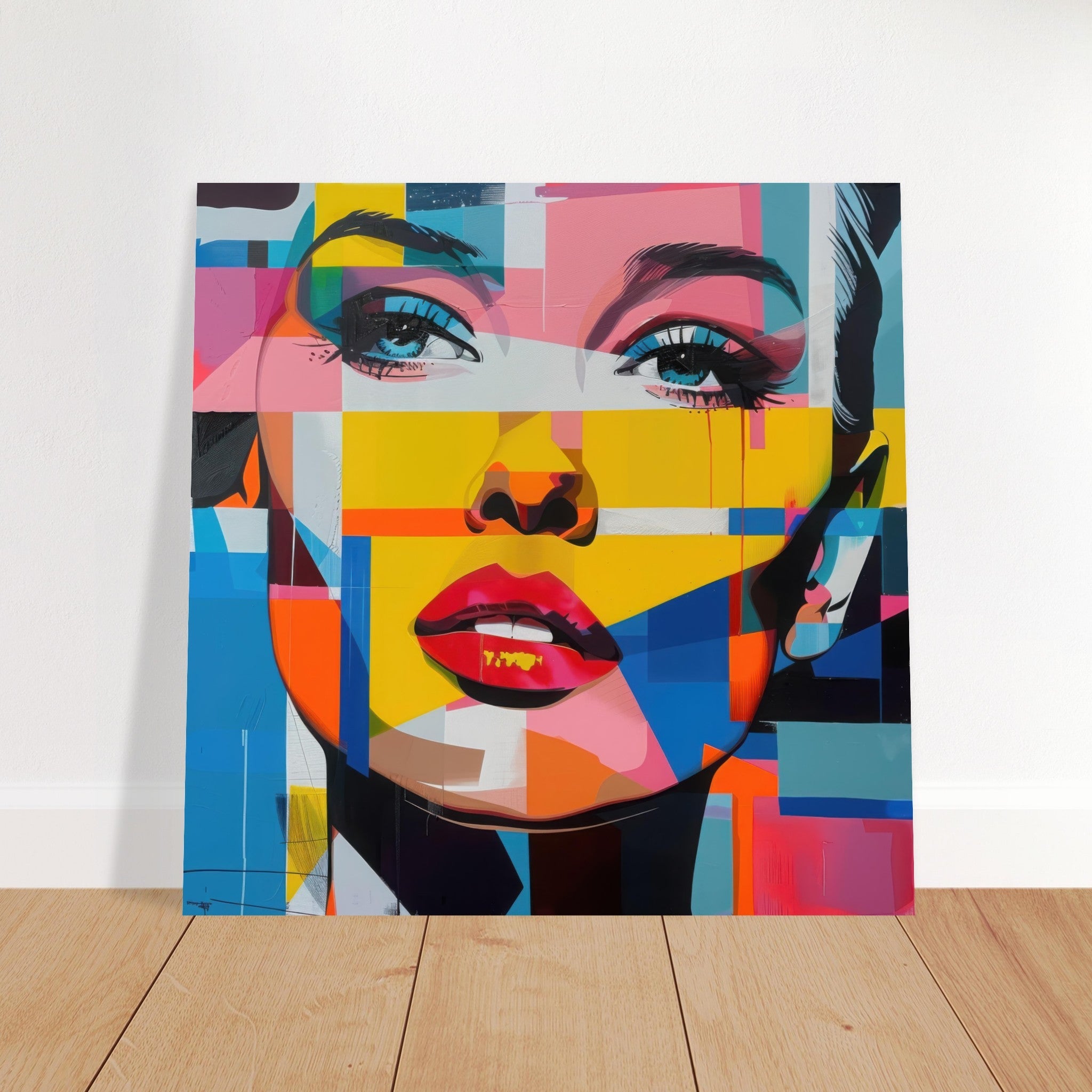 Fine Art Poster Square - Swedish popart in abstract style 7 - Shop Ai Art WebShop - Digital Art online Store