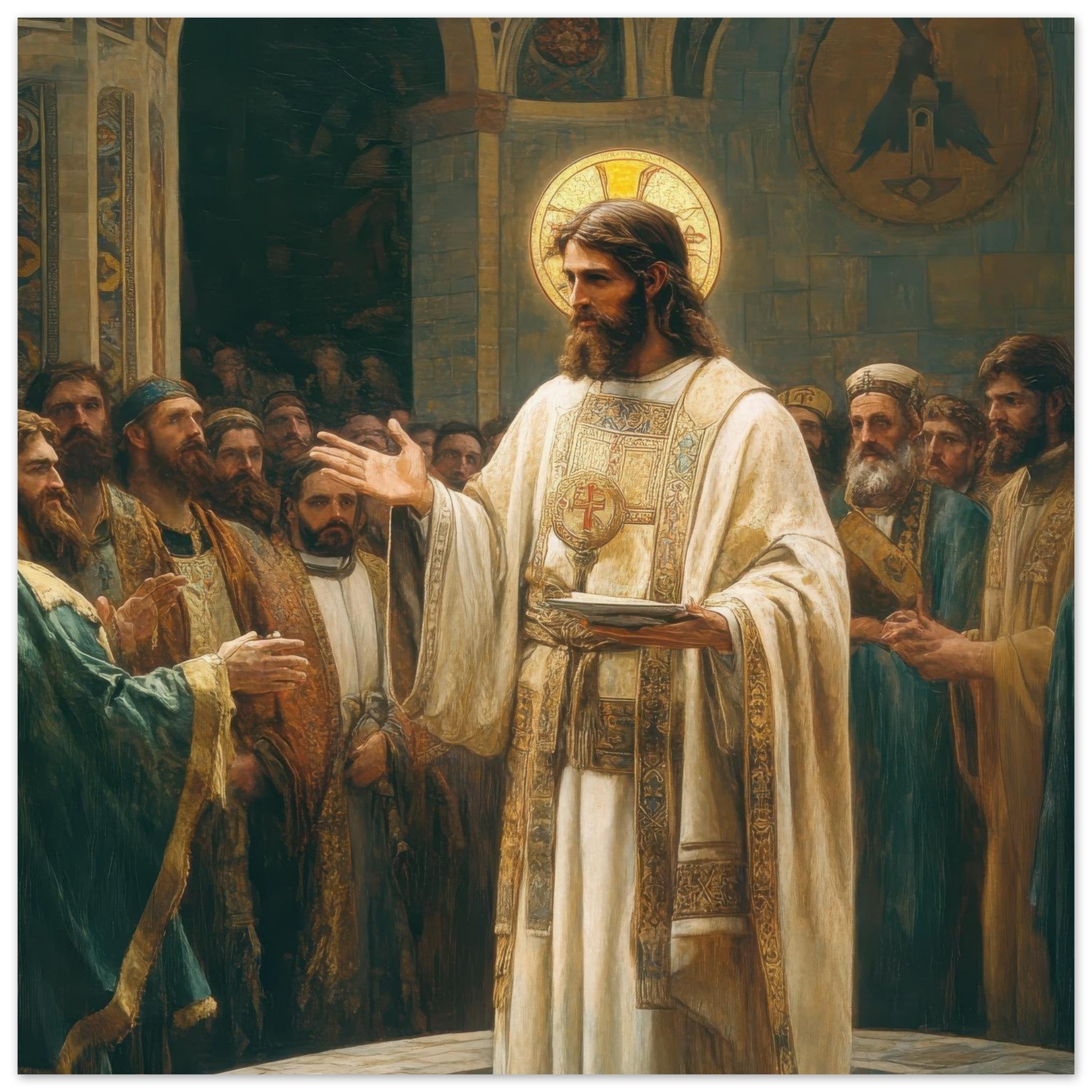 Fine Art Poster Square - The Concept of Kind in Church History Analyzing 3 - Shop Ai Art WebShop - Digital Art online Store