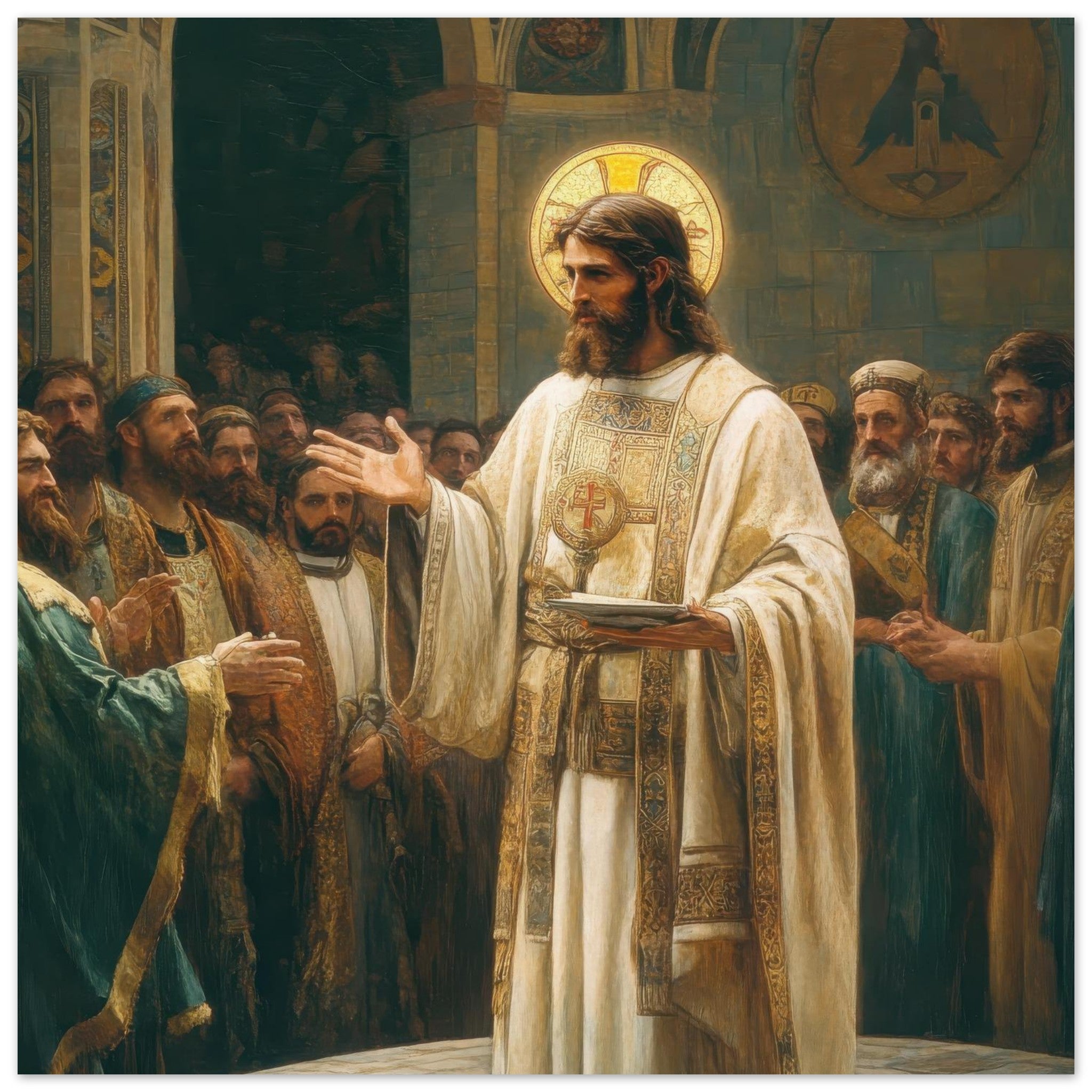 Fine Art Poster Square - The Concept of Kind in Church History Analyzing 3 - Shop Ai Art WebShop - Digital Art online Store