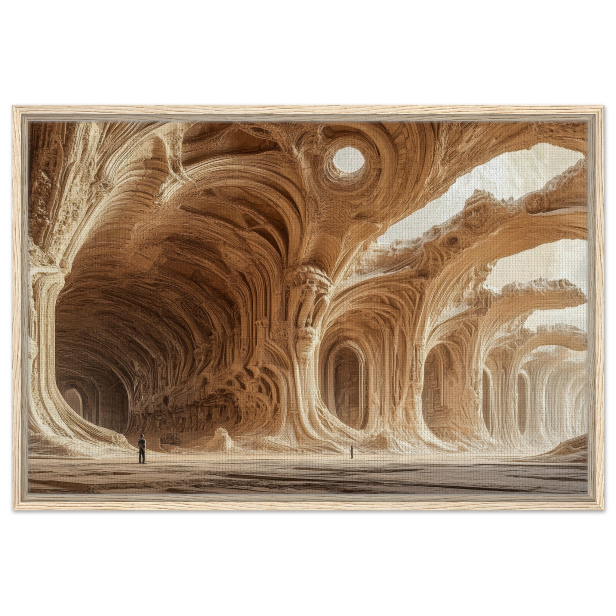 Framed Canvas Landscape - Alien Ruins on the Edge of the Galaxy Ancient 2 - Shop Ai Art WebShop - Digital Art online Store