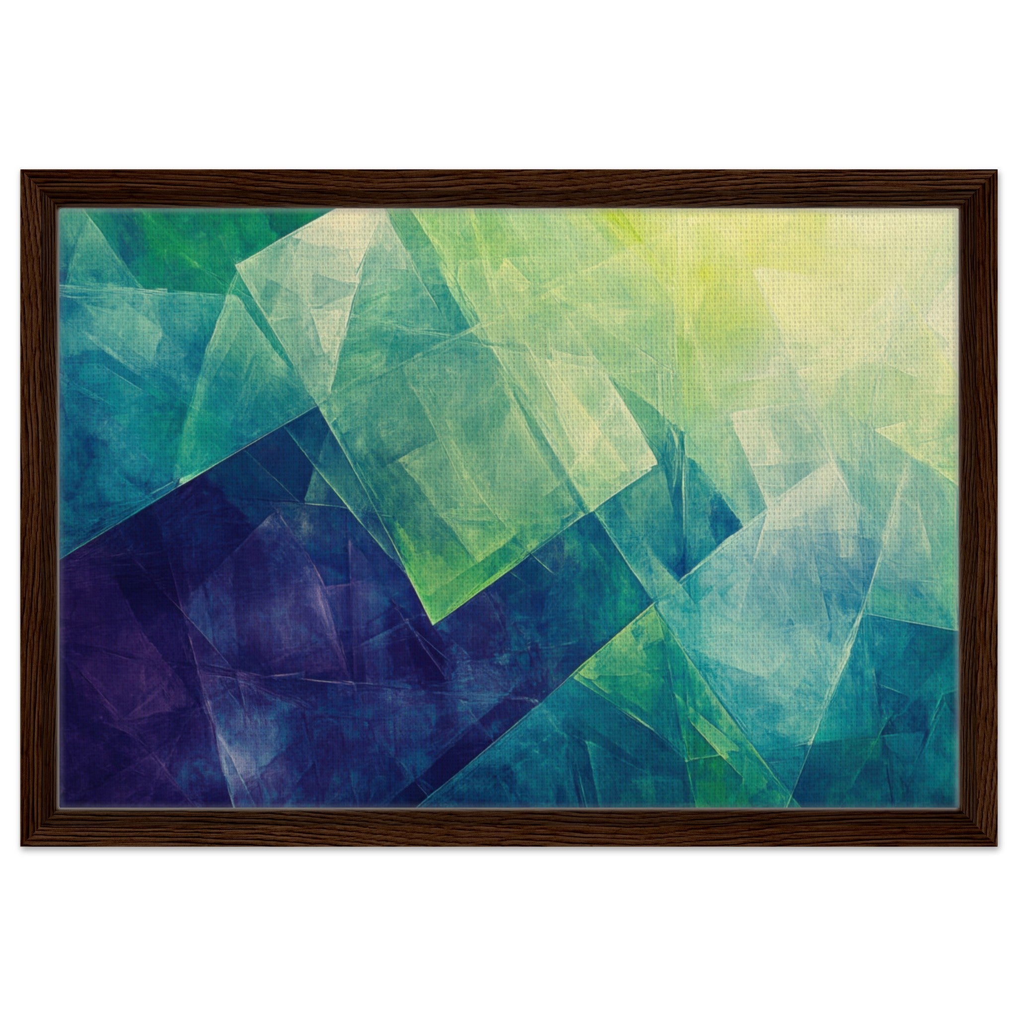 Framed Canvas Landscape - Fractured Realities Shattered geometric patterns - Shop Ai Art WebShop - Digital Art online Store
