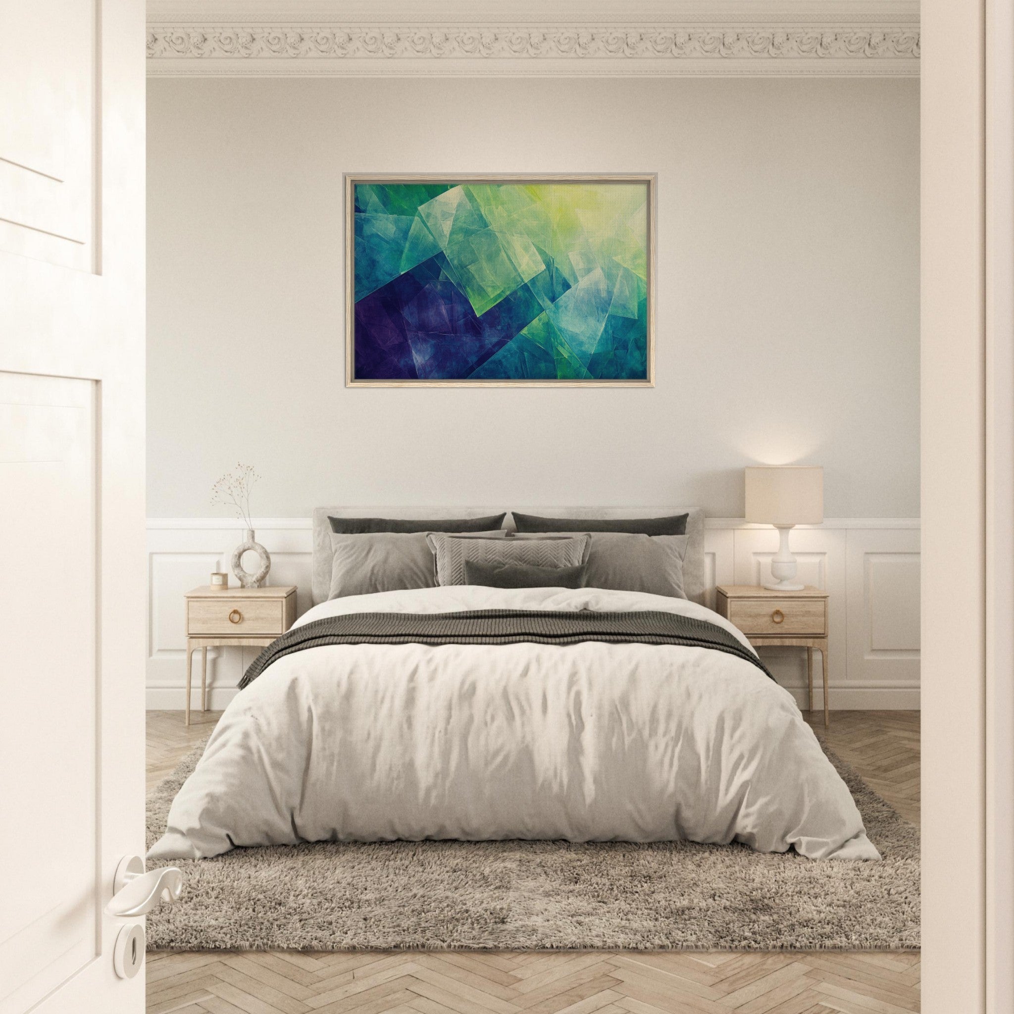 Framed Canvas Landscape - Fractured Realities Shattered geometric patterns - Shop Ai Art WebShop - Digital Art online Store