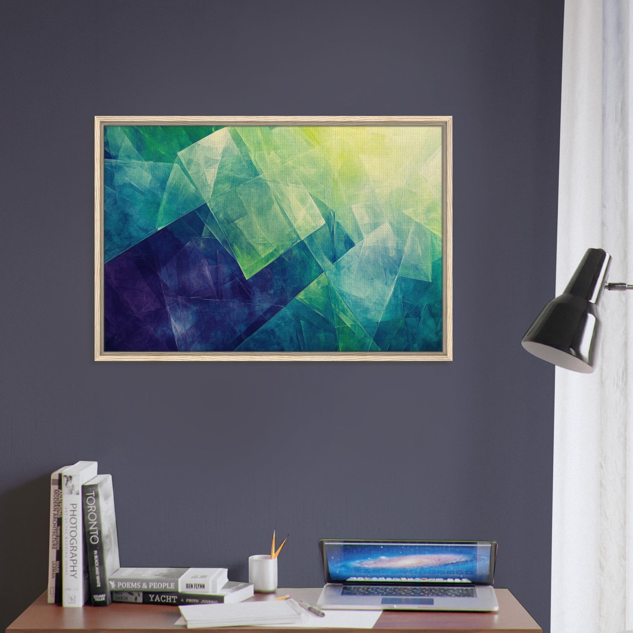 Framed Canvas Landscape - Fractured Realities Shattered geometric patterns - Shop Ai Art WebShop - Digital Art online Store