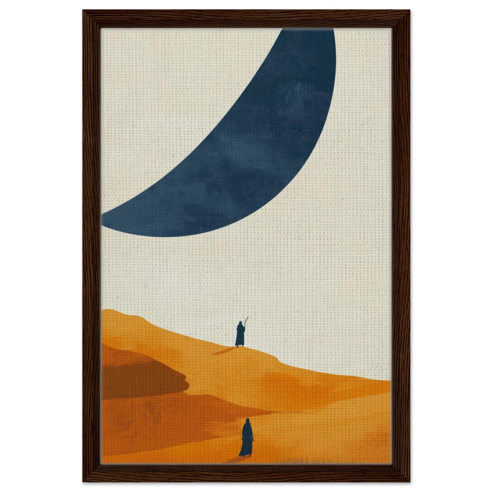 Framed Canvas Portrait - Minimalist Magical Landscape A sleek minimalist - Shop Ai Art WebShop - Digital Art online Store